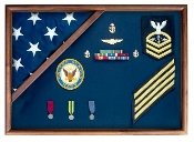 American Flag Display Case - Premium Wooden Flag Box for Burial, Memorial & Home Decor | Perfect for Veterans, Military Families & Patriotic Displays
