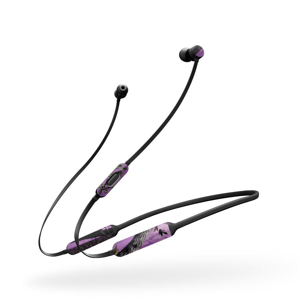 MightySkins Protective Vinyl Decal Wrap Cover for BeatsX Wireless Headphones - Purple Tree Camo | Durable, Customizable Skin | Easy to Apply & Remove | Made in USA | Perfect for Gym, Travel & Daily Use