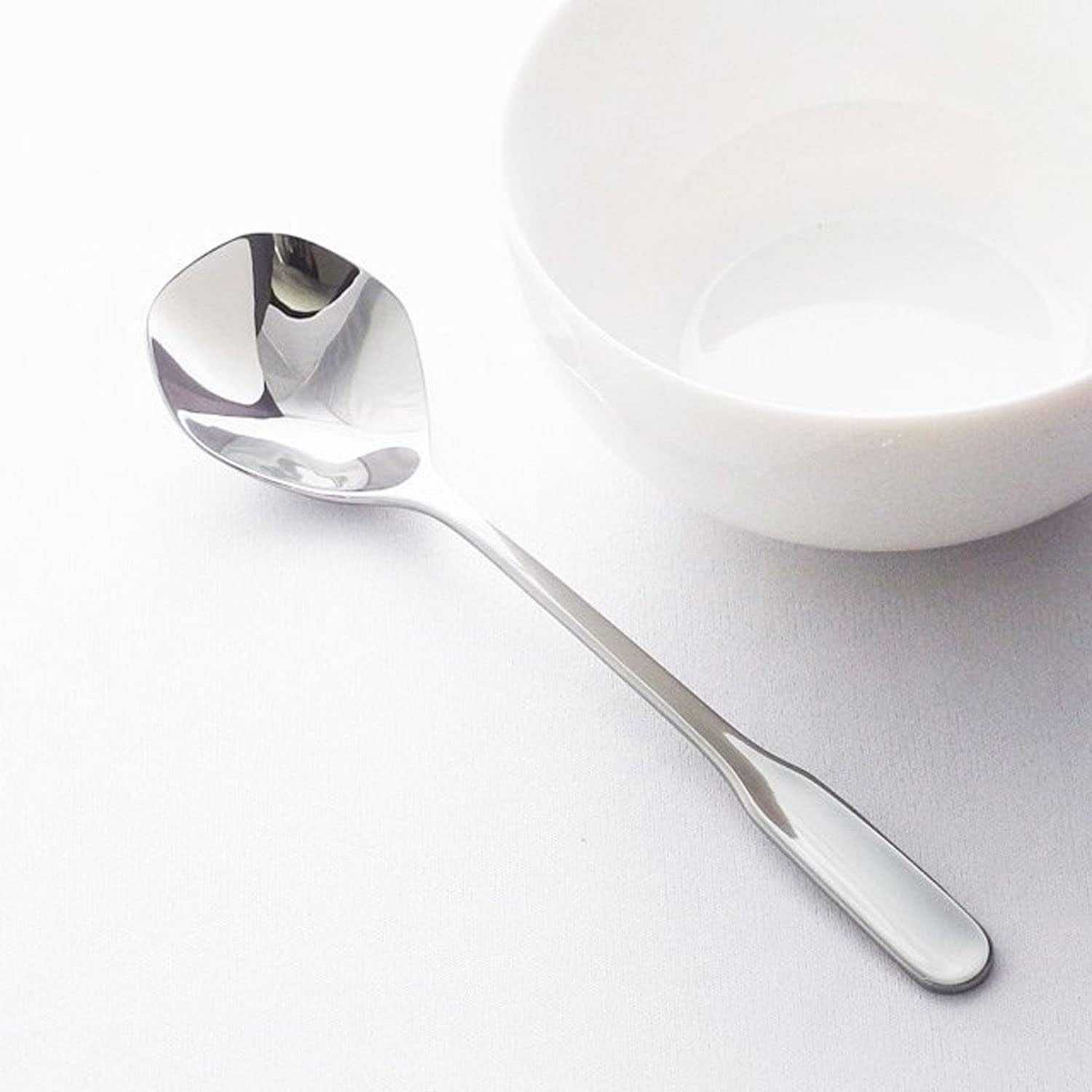 Yamazaki ES6 Stainless Steel Soup Ladle - Hexagonal Handle Design for Ambidextrous Use | Perfect for Serving Soups, Stews & Sauces in Kitchens & Restaurants