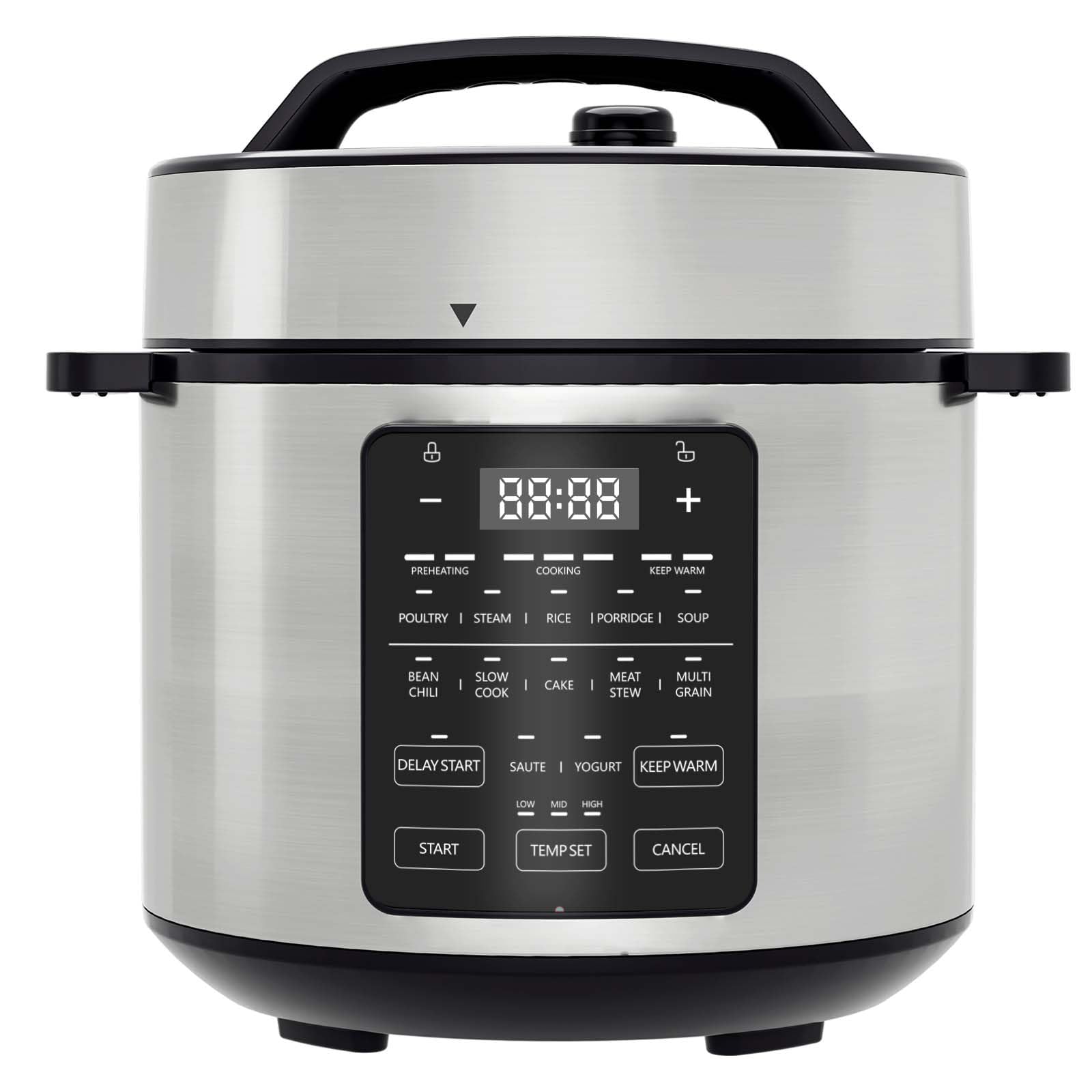 12-in-1 Multi-Functional Electric Pressure Cooker - 6QT Stainless Steel Slow Cooker, Rice Cooker, Steamer & Food Warmer with Sterilizing Function | Perfect for Meal Prep, Family Dinners & Healthy Cooking