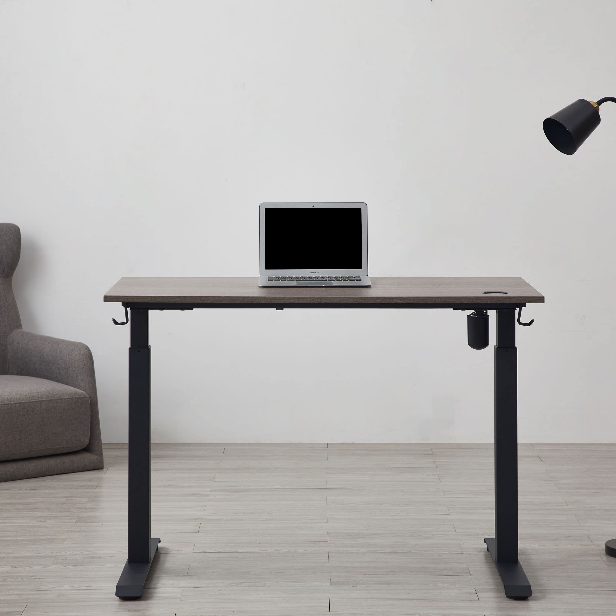 Kowo Electric Height Adjustable Standing Desk - 48 Inch Solid Wood Home Office Desk with Memory Preset & Ergonomic Design | Perfect for Remote Work, Gaming Setup & Study Workstation