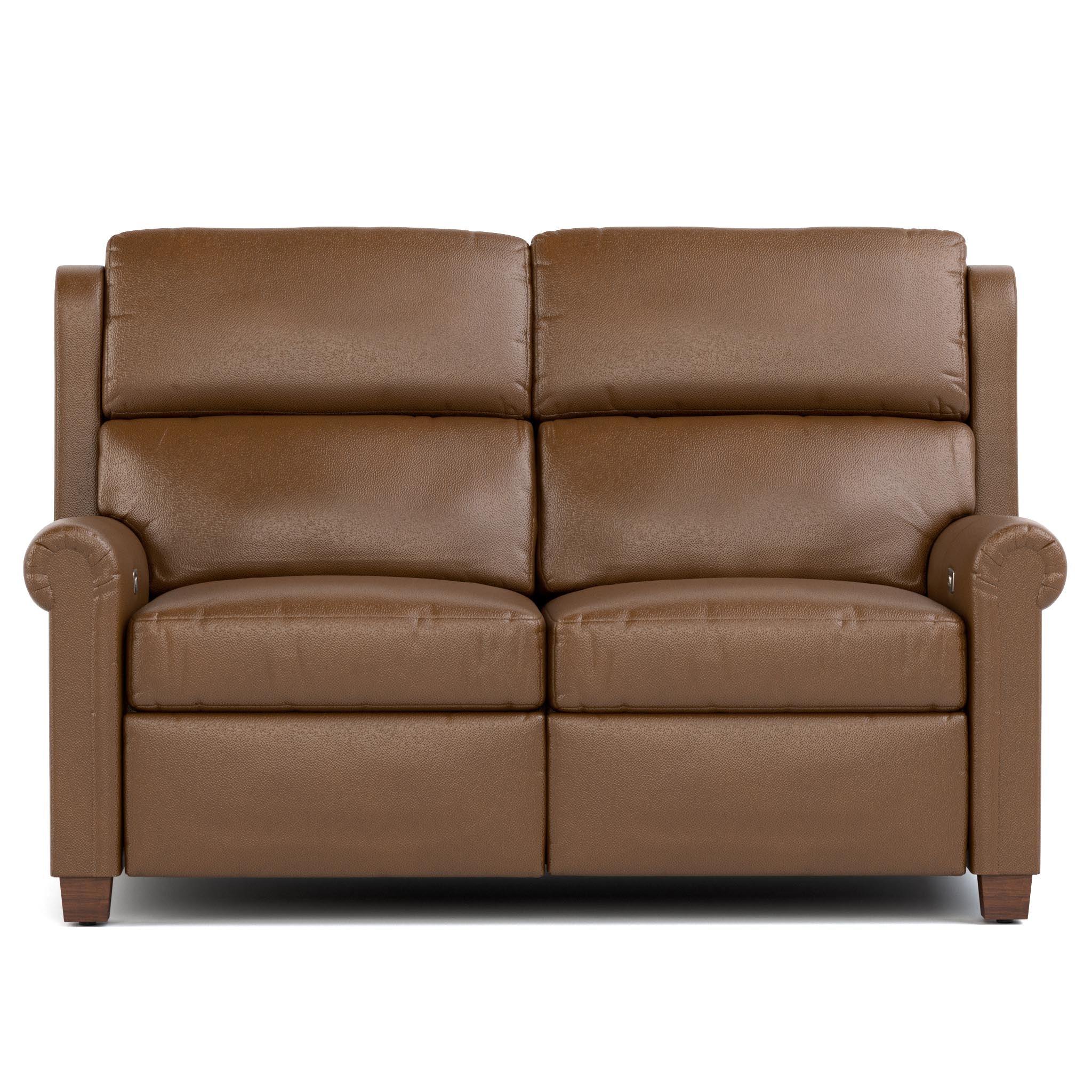 Woodlands Small Roll Arm Motion Loveseat - Compact Reclining Sofa for Small Spaces | Perfect for Apartments, Dorms & Cozy Living Rooms