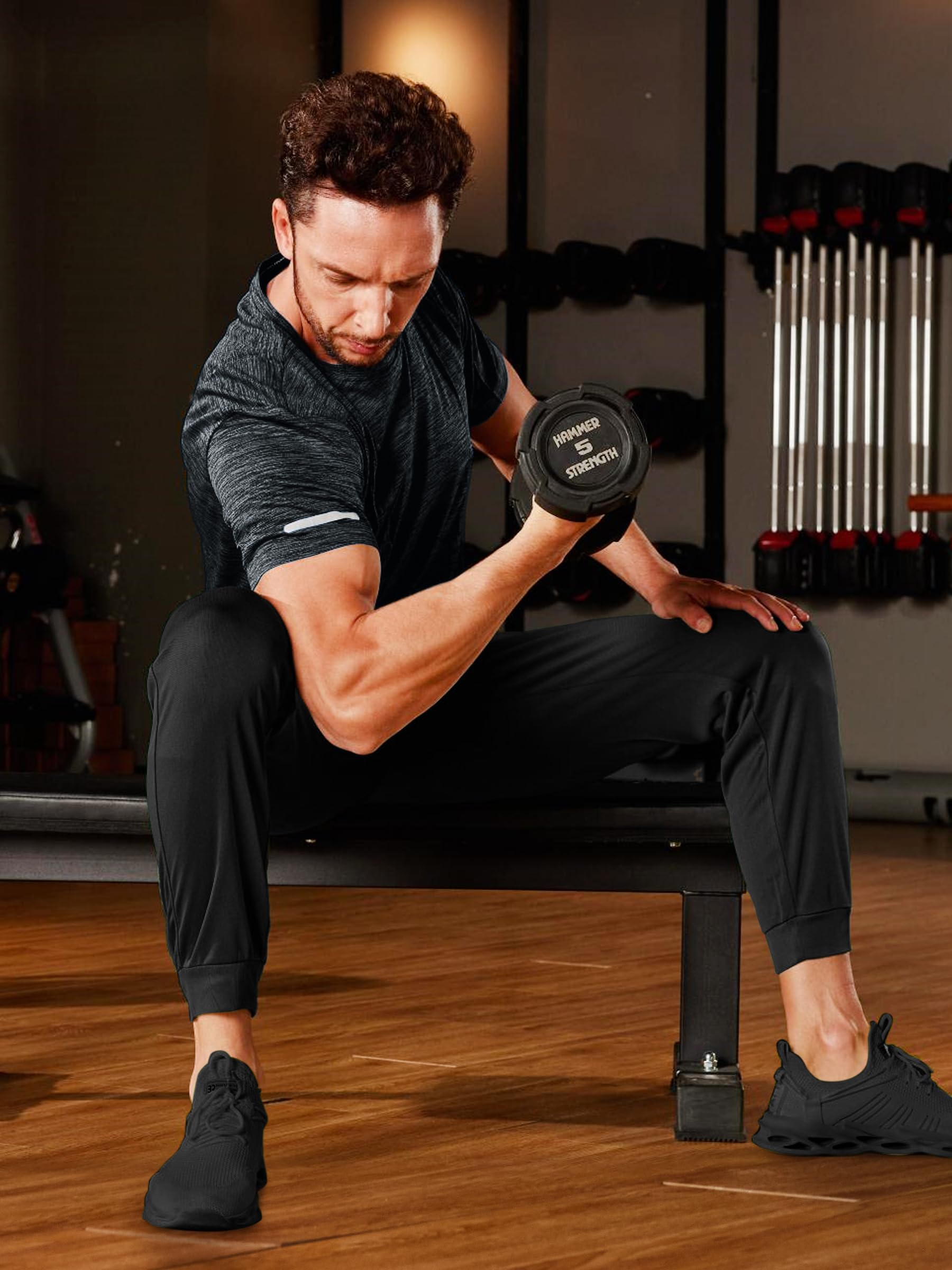 TACVASEN Men's Workout Shirts - Short Sleeve Athletic Dry Fit T-Shirts for Running, Gym & Training - Moisture Wicking Crewneck Tee for Active Lifestyles