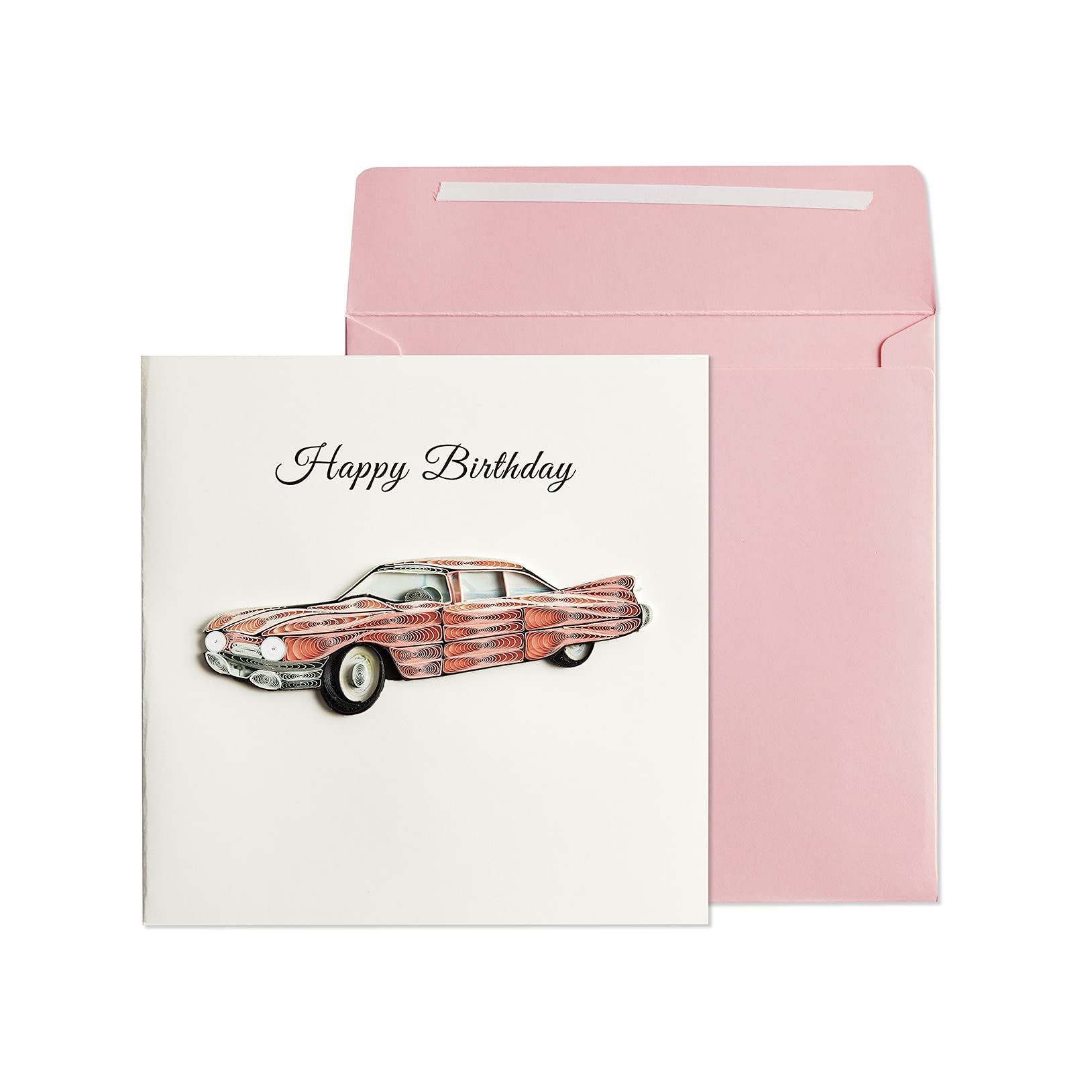 Elegant Pink Quilled Birthday Card (NB-0068) - Perfect for Anniversaries, Mother's Day & Special Occasions
