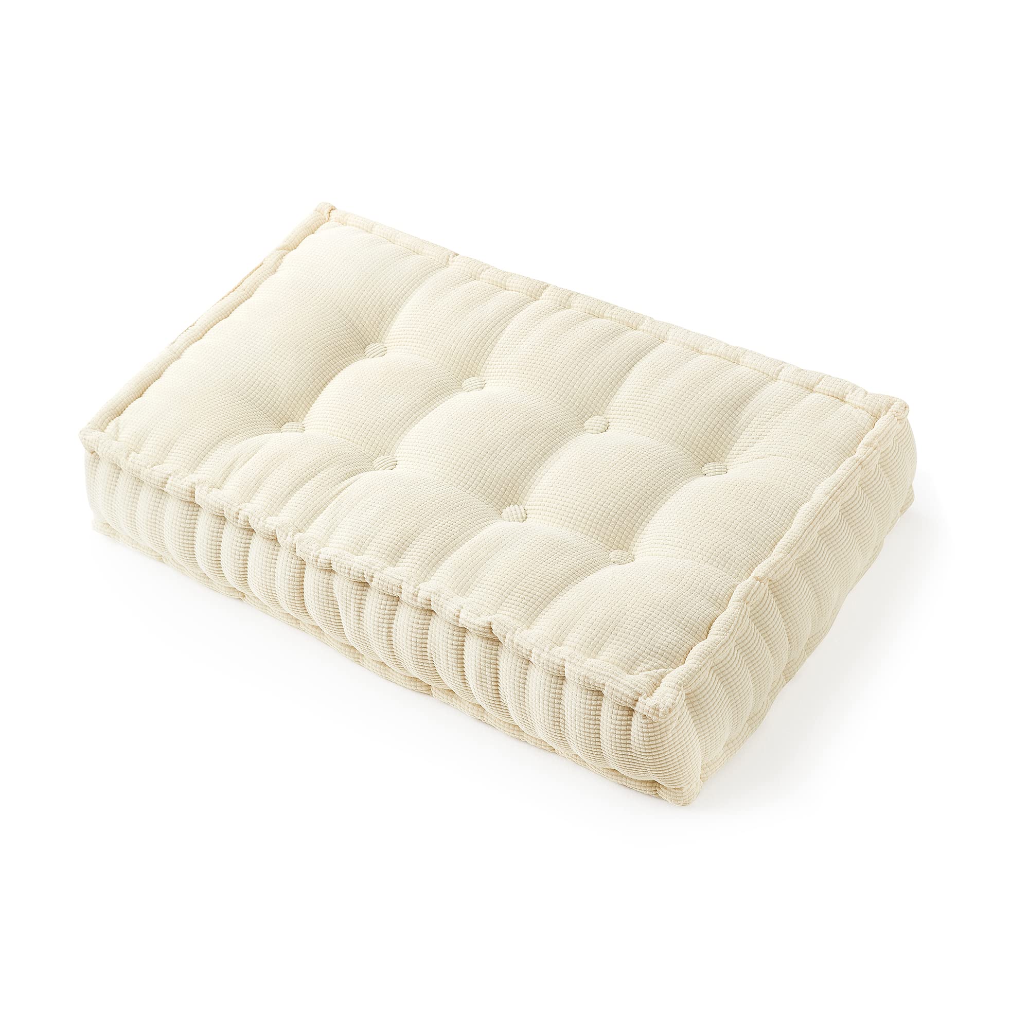 DormCo Queen Size Ultra Thick Tufted Headboard for College Dorm - Soft Almond Milk Color - Perfect for Small Spaces & Student Bedrooms