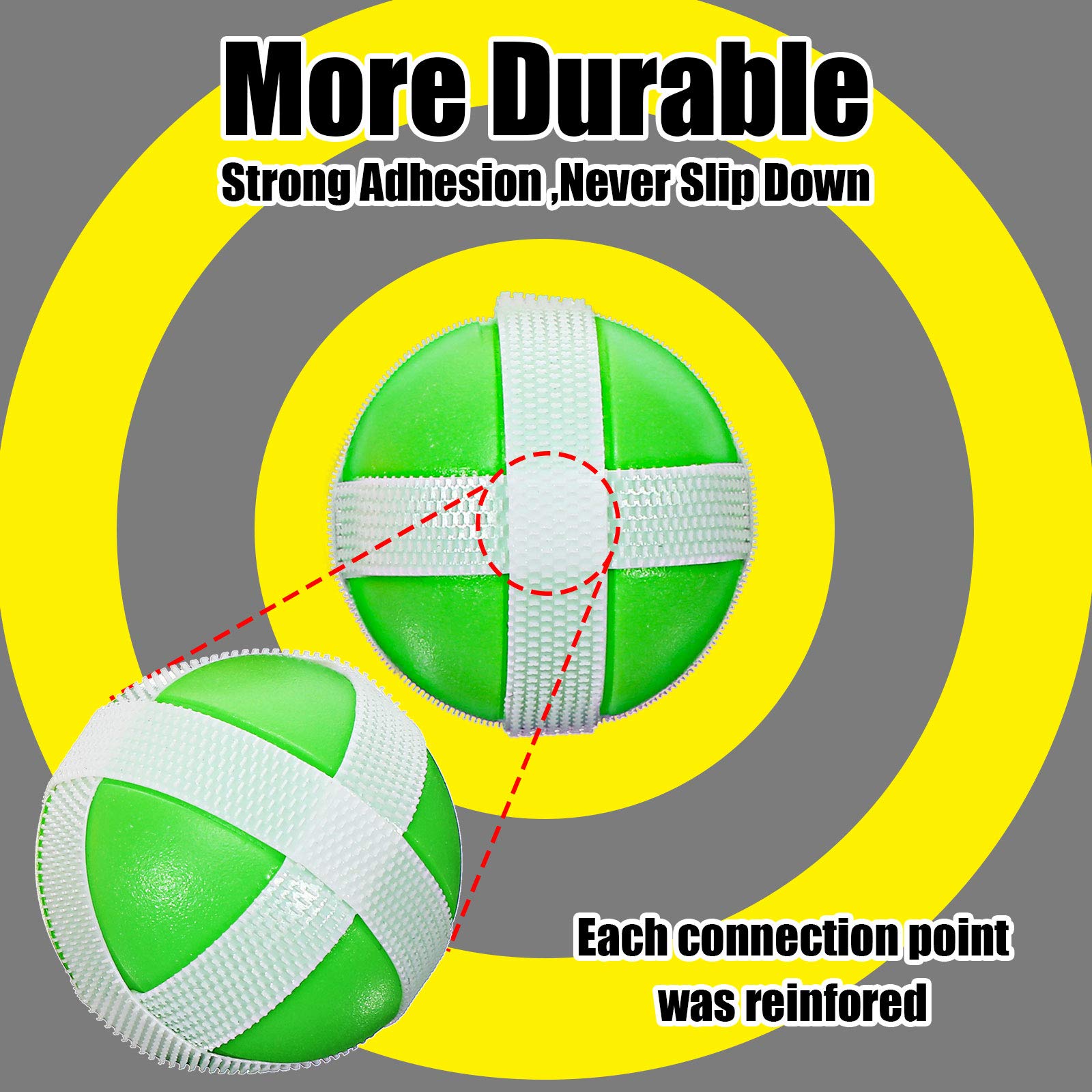 Skylety 20-Piece Sticky Balls for Fabric Dart Board | Hook and Loop Safe Sport Balls | Indoor/Outdoor Party Game Accessories | Perfect for Family Fun, Kids' Birthday Parties & Backyard Games
