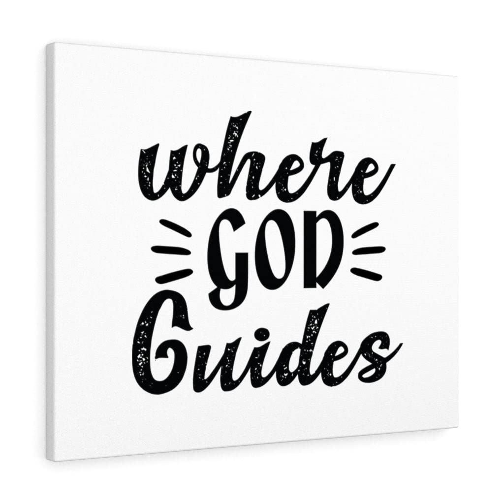 Christian Wall Art with Bible Verse - Ready to Hang Scripture Print for Home Decor | Inspirational God Guides Quote for Living Room, Bedroom & Office