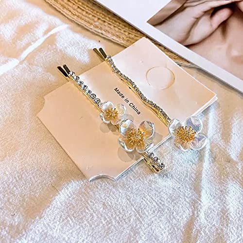 Elegant Metal Flower Hair Clips for Women - Dainty Creative Unique Fashion Hair Accessories for Girls, Small Lightweight Hairpins for Wedding, Travel, Party & Everyday Styling