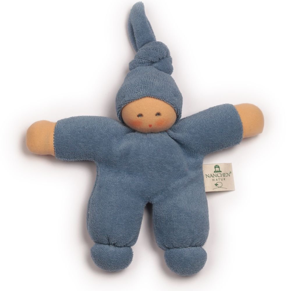 Organic Cotton Doll Pimpel - Navy Blue for Kids & Nursery Decor