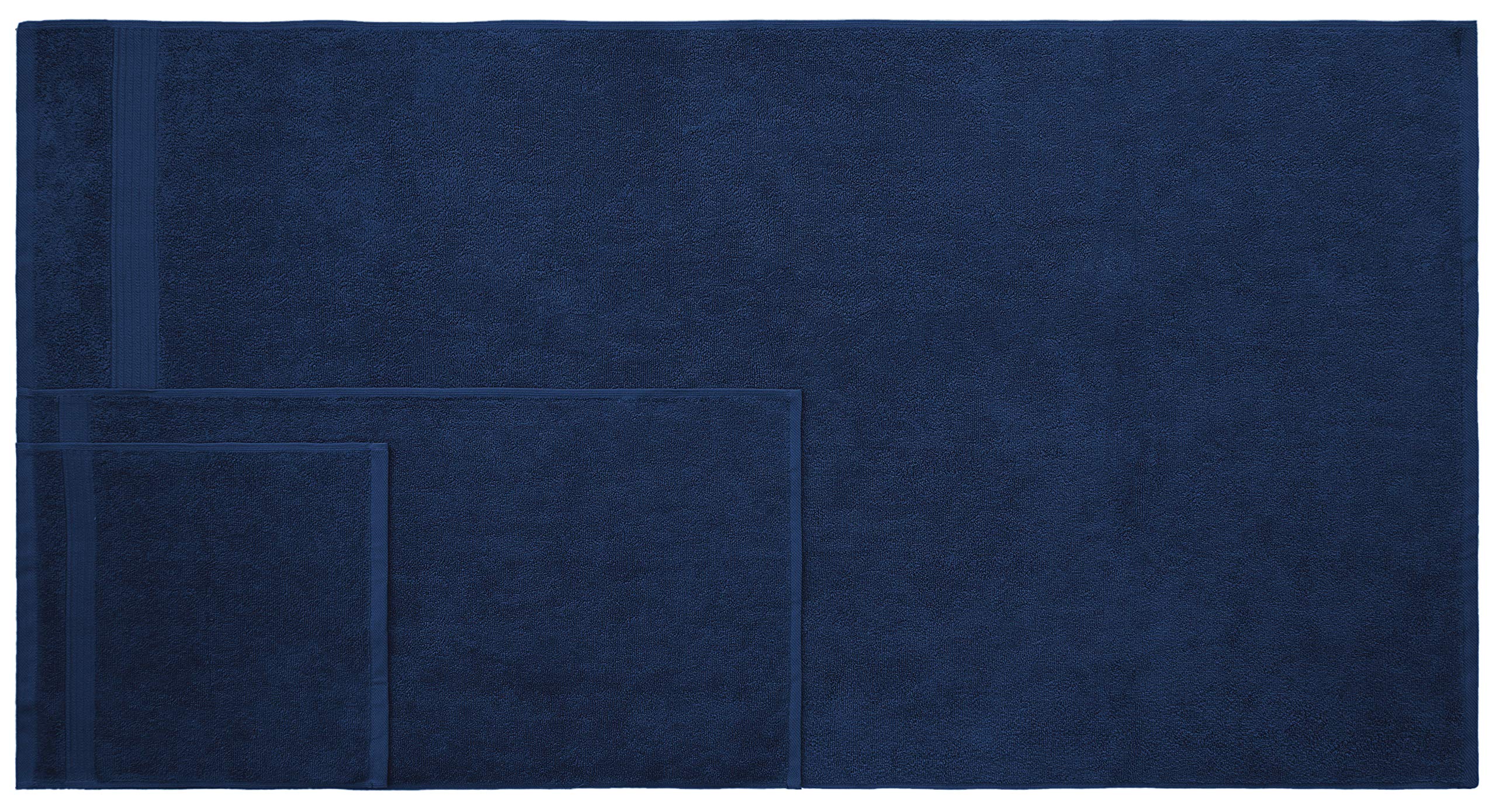 Premium 6-Piece Turkish Cotton Bath Towel Set - 100% Ultra Soft & Absorbent - 2 Bath Towels, 2 Hand Towels, 2 Washcloths - Navy Blue - Luxury Bathroom Essentials for Spa, Hotel & Home Use