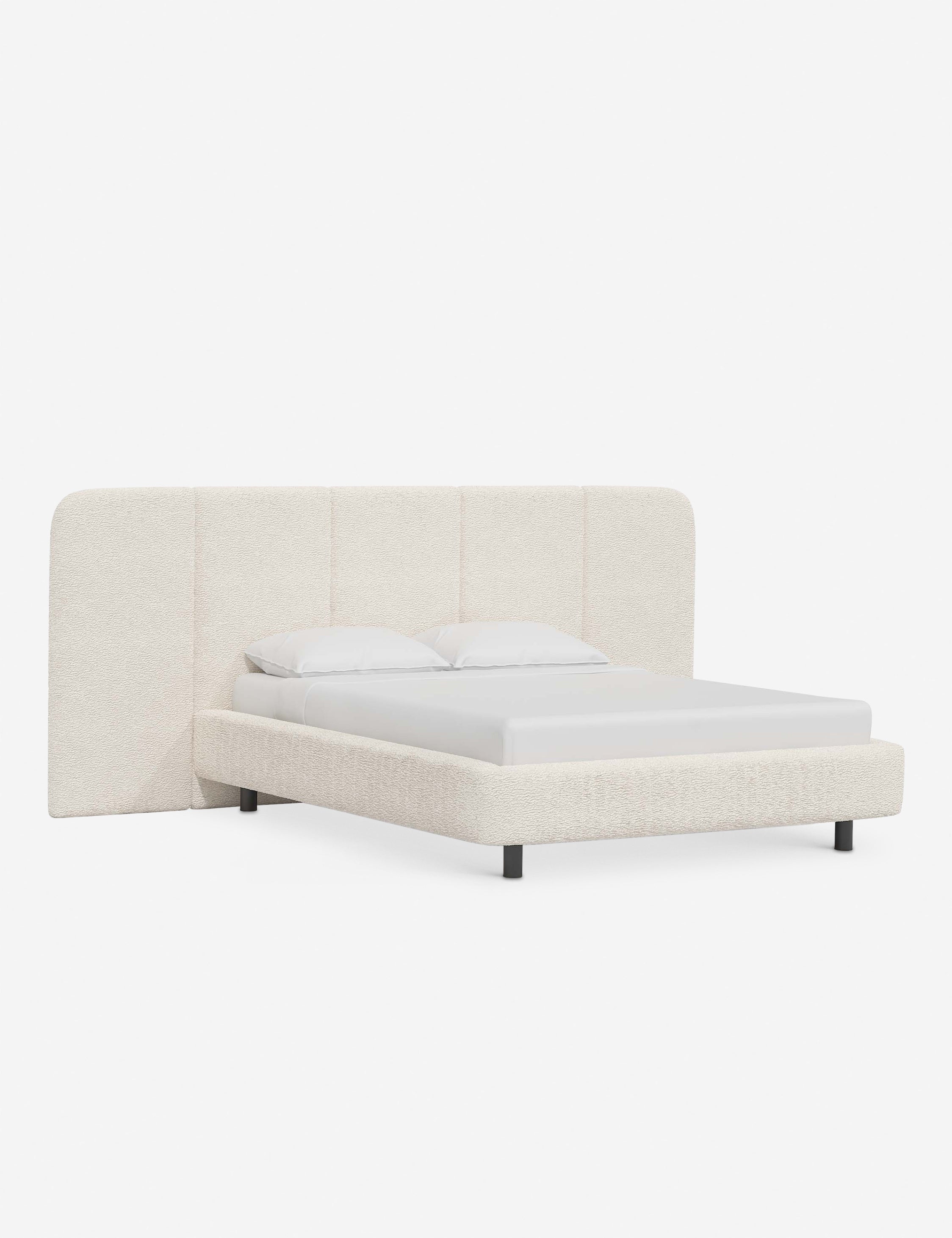 Emmett Platform Bed Frame - Queen Size Modern Minimalist Wooden Bed with Headboard - Perfect for Bedroom, Guest Room & Apartment