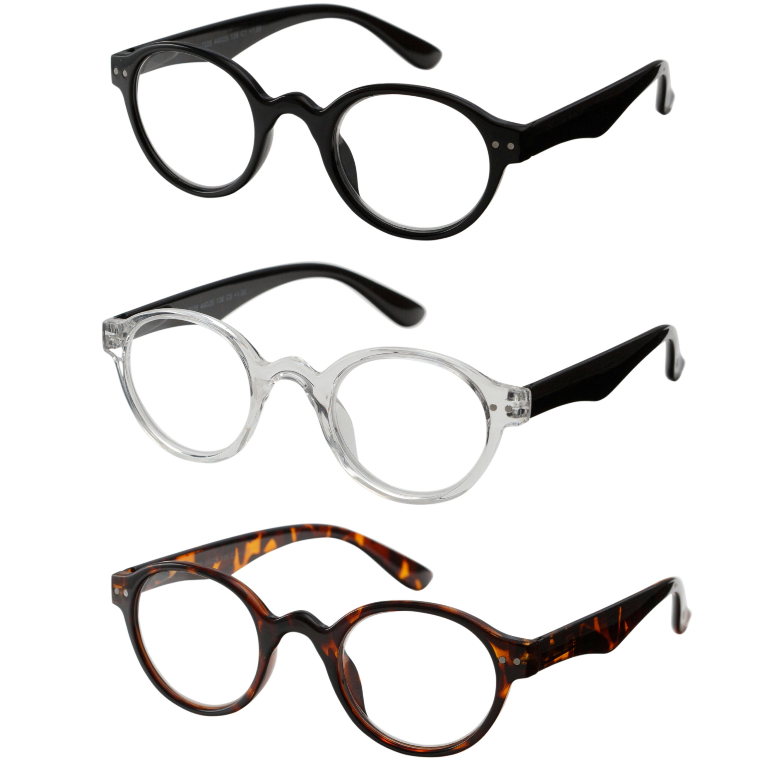 Success Eyewear Reading Glasses 3-Pack with Spring Hinge - Stylish Unisex Readers for Men & Women | Perfect for Office, Reading & Computer Use