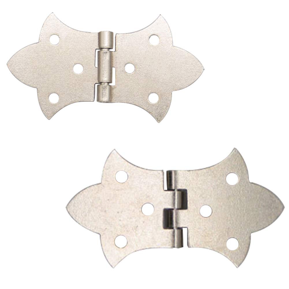 Vintage Antique Butterfly Hinges with Screws - 20 Pack Nickel White Decorative Hardware for Wooden Jewelry Box, Chest, Cabinet & Furniture - Perfect for DIY Projects & Home Decor Restoration
