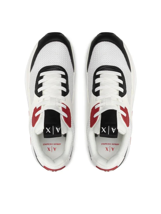 Armani Exchange OP.White Black Sneakers for Men - Casual Fashion Sneakers for Everyday Wear | Perfect for Street Style, Work & Weekend Outfits