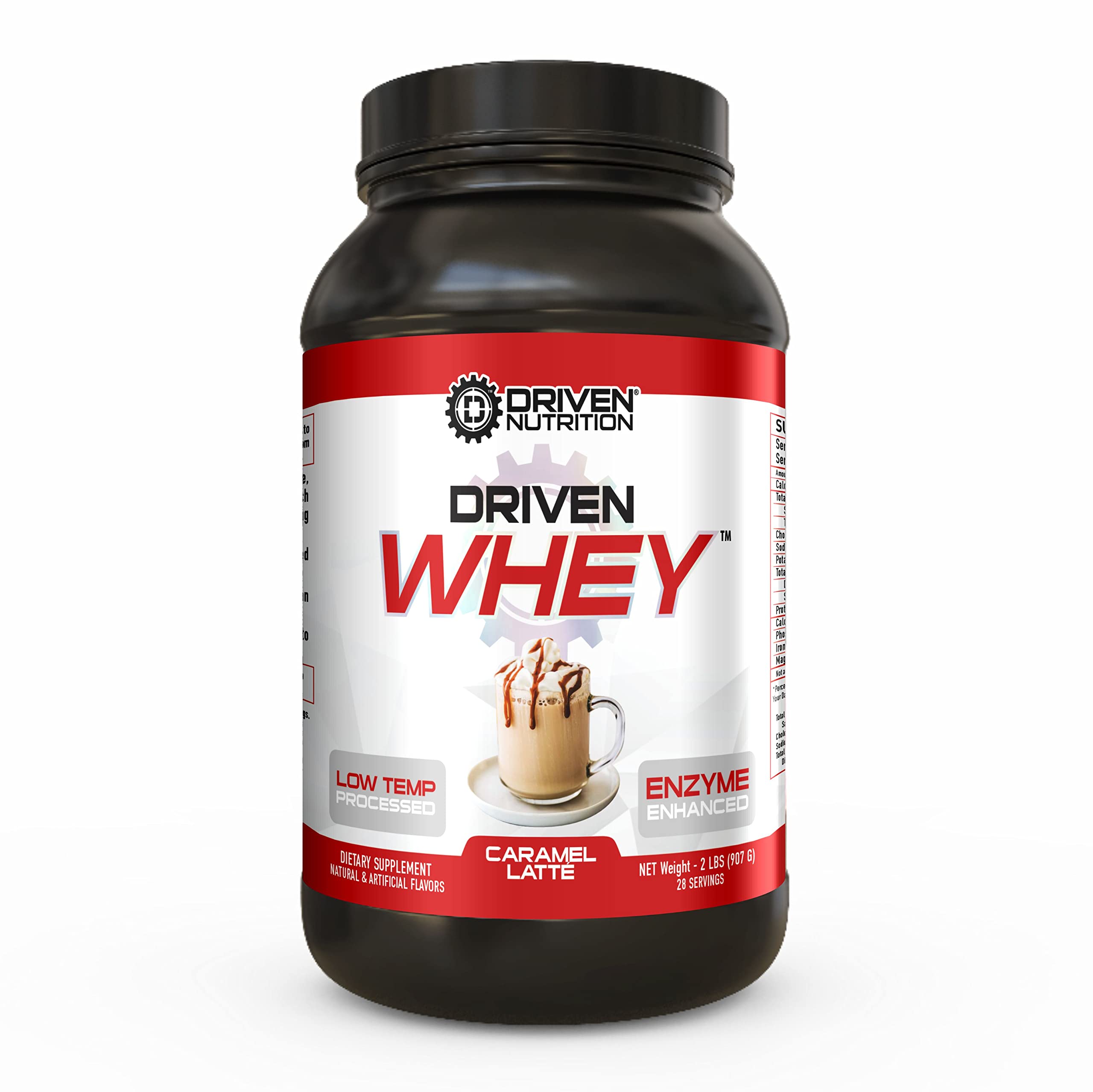 Grass Fed Whey Protein Powder - 23g Protein with BCAA & Digestive Enzymes for Muscle Recovery | Delicious Caramel Latte Flavor | 2 lb Bag | Perfect for Post-Workout Shakes & Healthy Breakfast Smoothies