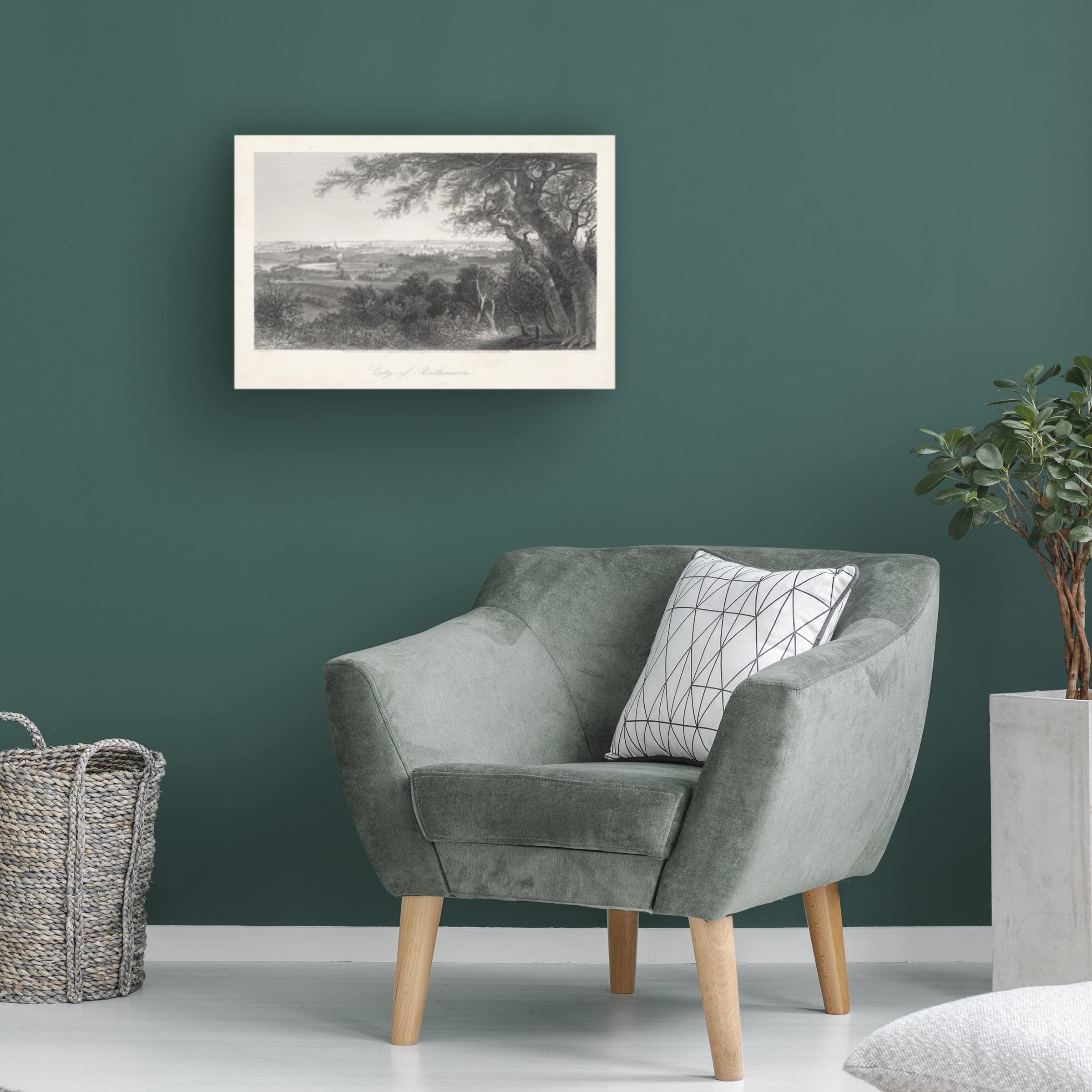 Trademark Fine Art 'City of Baltimore' Canvas Wall Art by William Cullen Bryant - Perfect for Home Decor, Office & Living Room