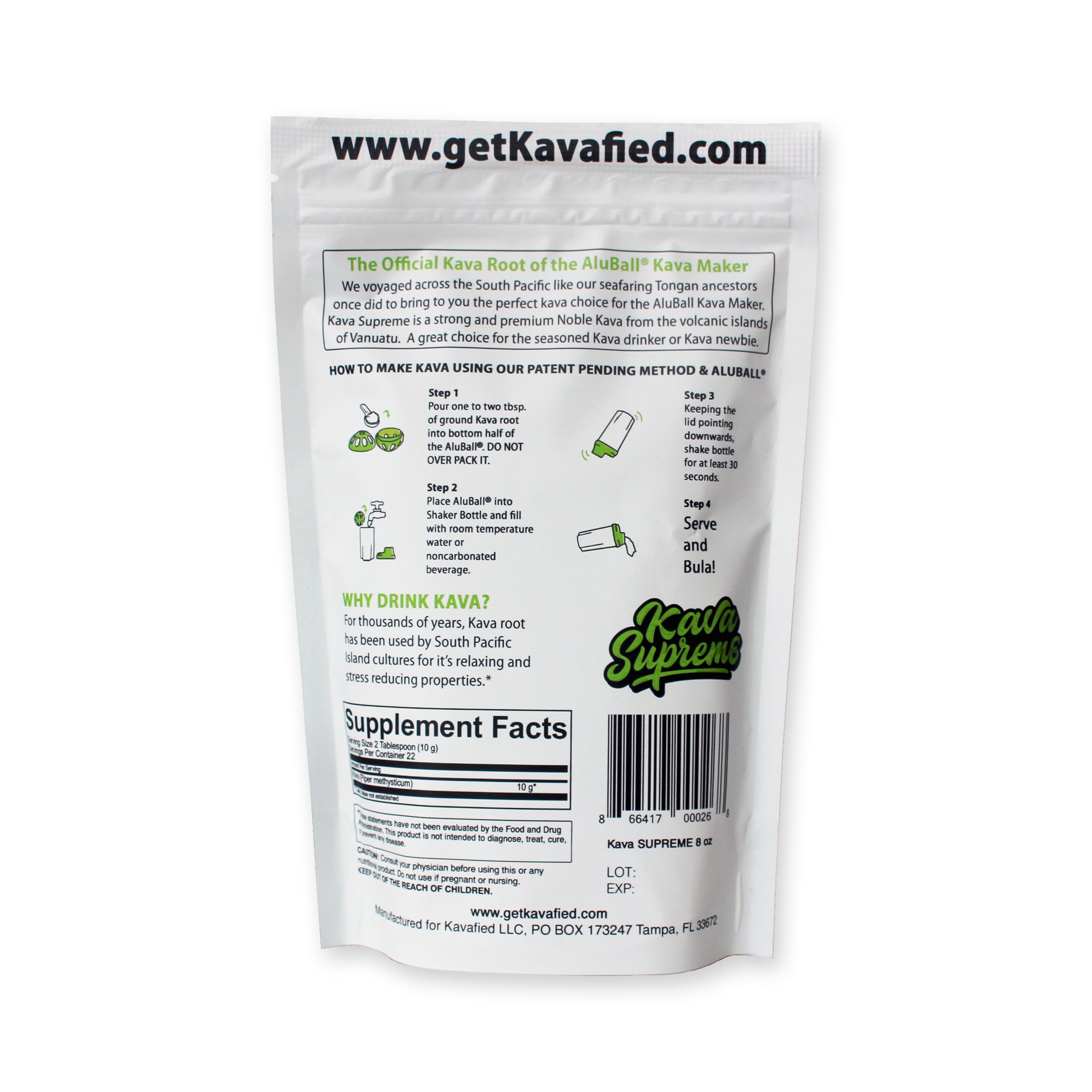 Premium AluBall Kava Maker with 8oz Kava Supreme - Traditional Herbal Drink Mixer for Relaxation & Social Gatherings - Perfect for Home Use, Parties & Stress Relief