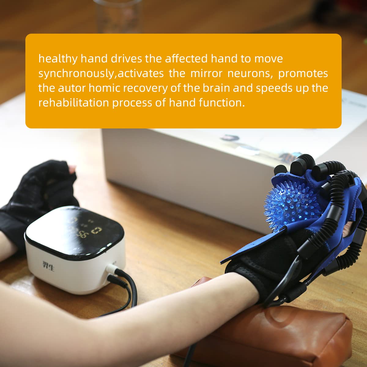 E10 Hand Rehabilitation Robot Gloves - Finger Therapy & Stroke Recovery Device for Self-Training | Improve Hand Mobility for Post-Stroke Patients & Injury Recovery (Home & Clinical Use)