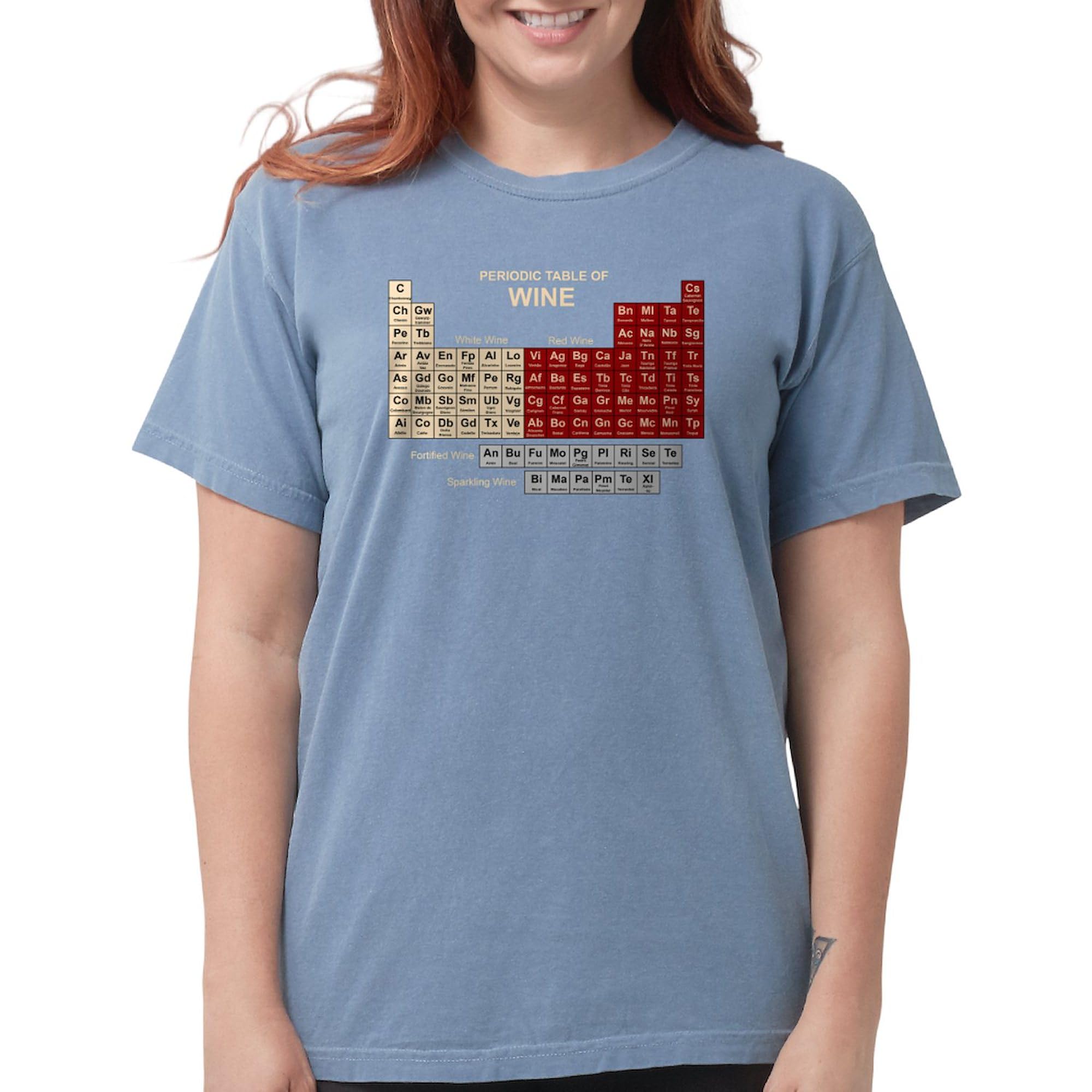 Periodic Table of Wine T-Shirt for Women - Soft & Comfortable Colors - Perfect for Wine Lovers, Science Geeks & Casual Wear
