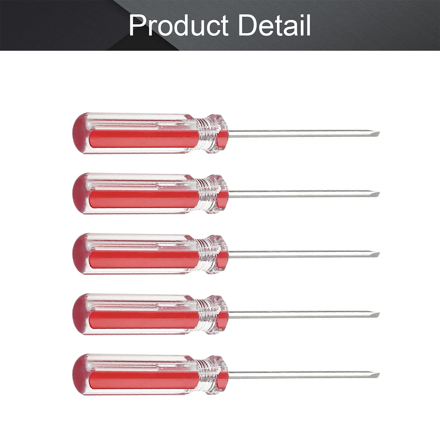 Utoolmart 5-Piece Magnetic Triangle Screwdriver Set - 2.3mm Triangle Head, 75mm 45# Steel Shaft with 55mm Ergonomic Plastic Handle - Perfect for Electronics Repair, Home Improvement & DIY Crafts