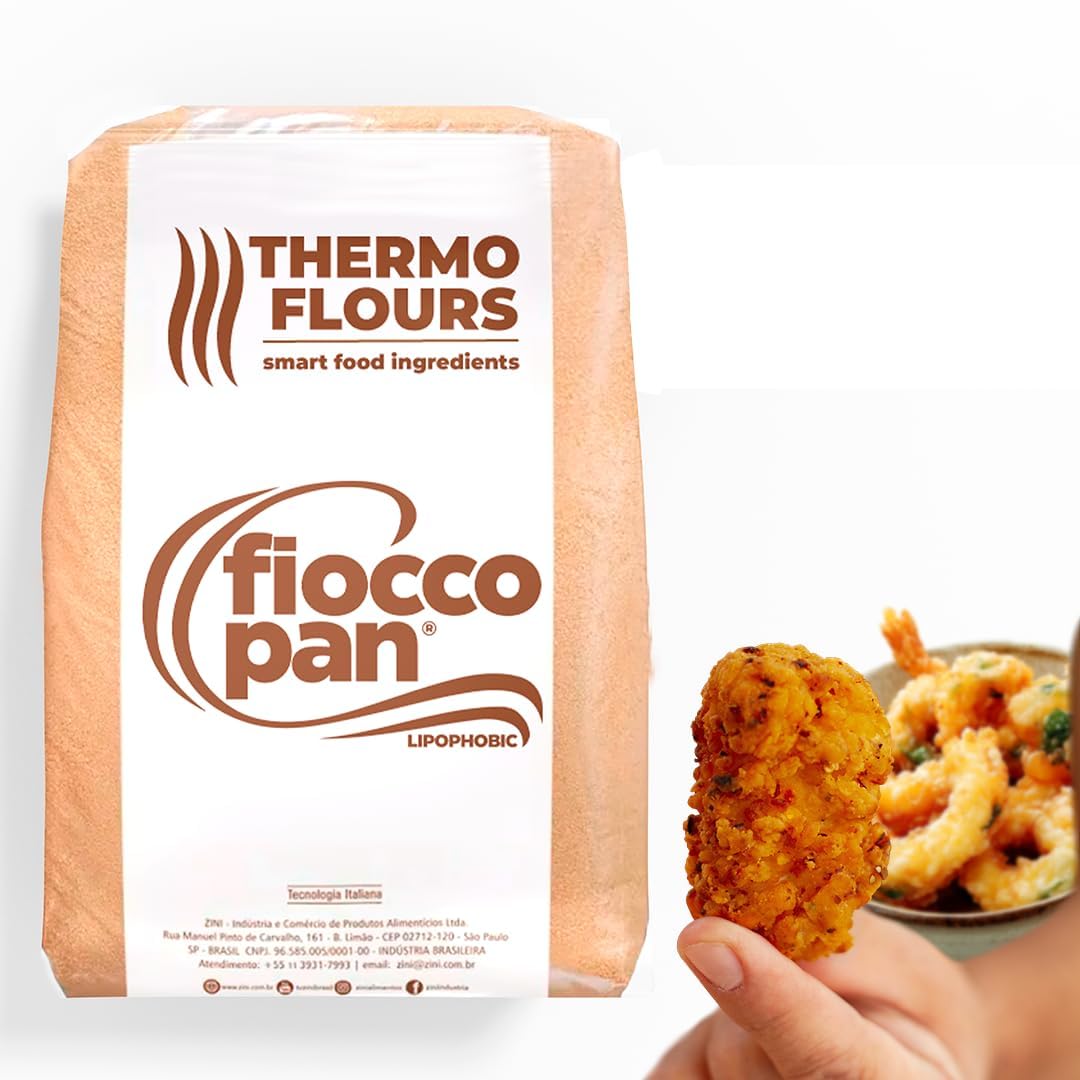 Fiocco Pan Professional Breading Flour - 70% Less Oil Absorption for Healthier Frying, Extra Crispy Texture, No Eggs Needed, High Yield - Perfect for Fried Chicken, Fish, Snacks & Commercial Kitchens (10kg / 22lb) - Ideal for Restaurants, Catering & Home Cooking