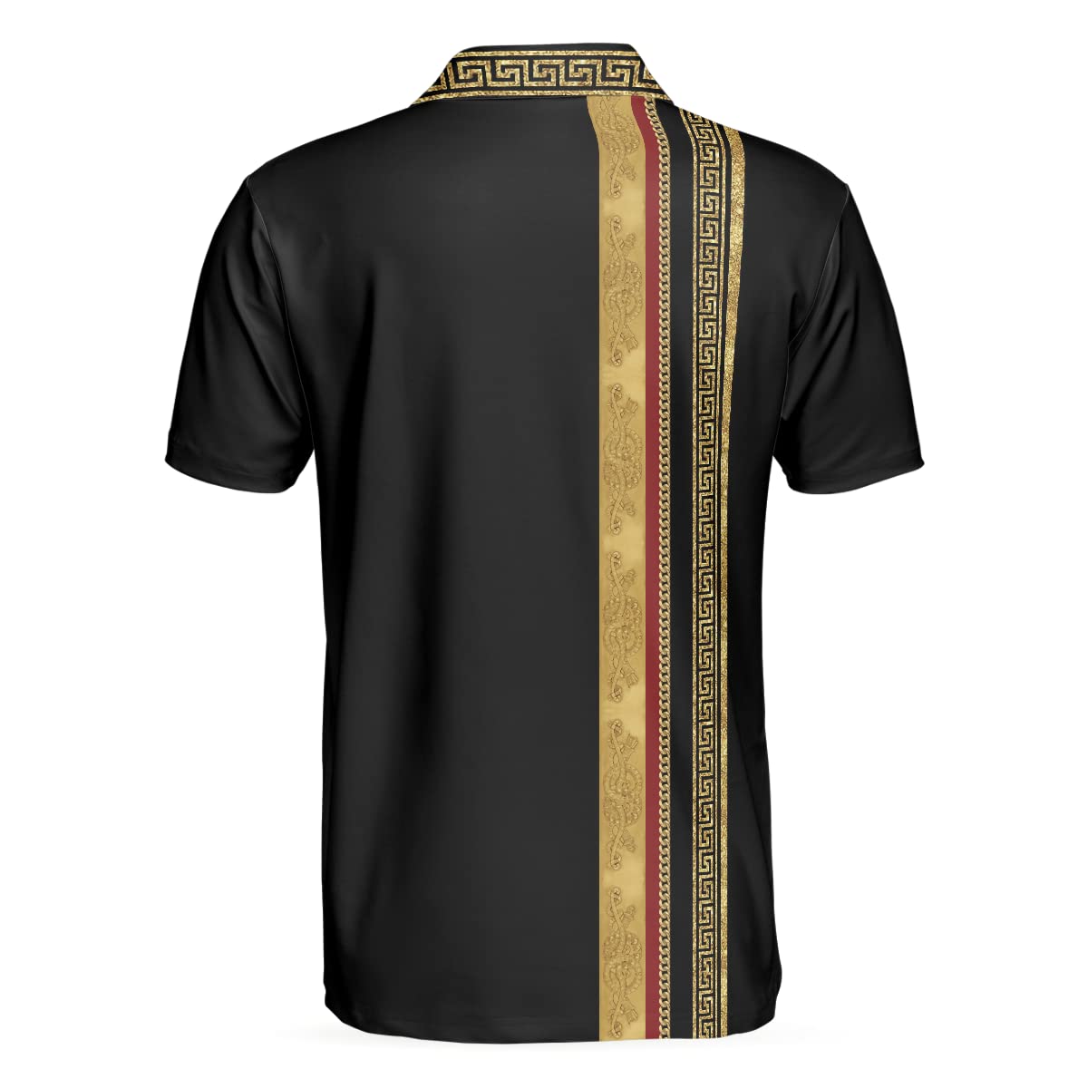 HYPERFAVOR Men's Cool Golf Polo Shirts - Breathable Short Sleeve Sporty Golf Shirt - Luxury Baroque Design for Golf & Casual Wear - Perfect for Golf Courses, Country Clubs & Summer Outings