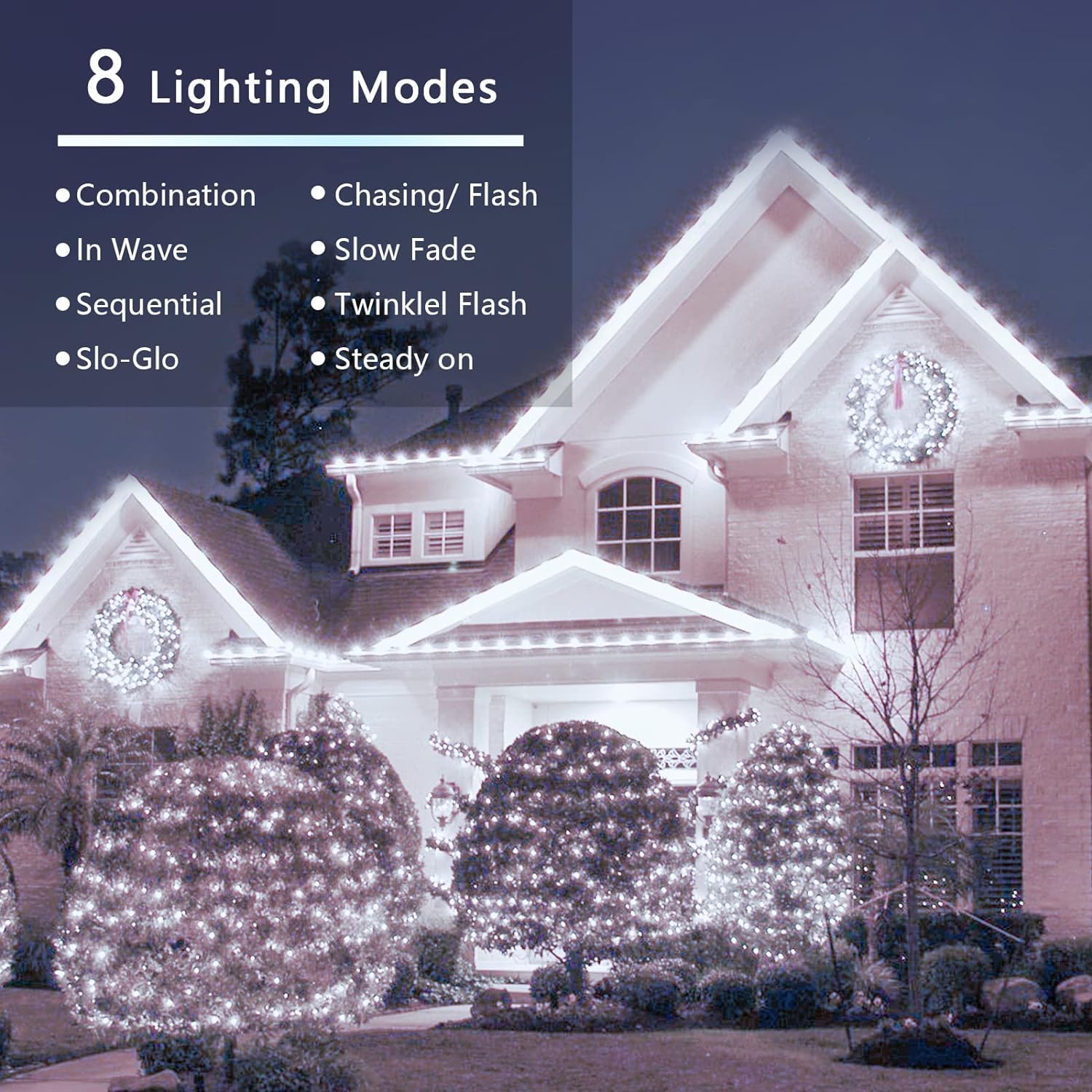 TIANG Solar String Lights - 2 Pack 400 LED Waterproof Outdoor Fairy Lights with 8 Modes (Cool White) | Perfect for Garden, Patio, Wedding, Christmas Tree & Party Decor | Solar Powered for Eco-Friendly Lighting