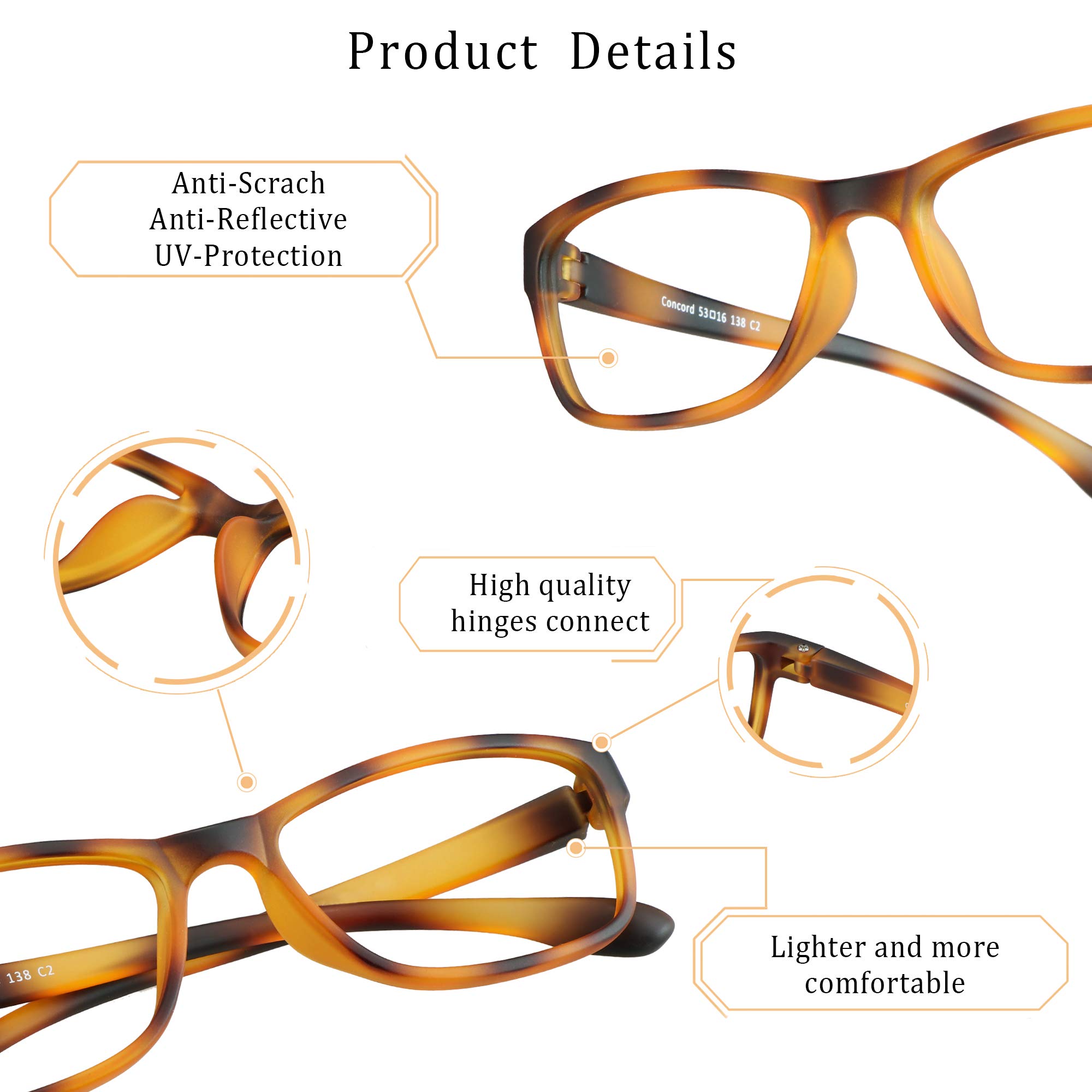 Blue Light Blocking Glasses for Computer & Gaming - Anti Eyestrain