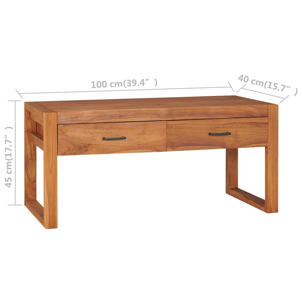 Rustic Teak Wood TV Stand with Drawers - Solid Wood Entertainment Center for Living Room, Bedroom & Home Office - Perfect for 65 Inch TV & Media Storage