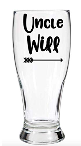 Best Uncle Ever Beer Glass - Unique Pregnancy Reveal & Announcement Gift - Christmas Present for Brother - Perfect for Celebrations & Special Occasions