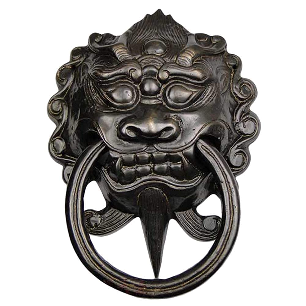 Antique Brass Door Knockers for Front Door - Vintage Cabinet Pulls & Gate Handles for Indoor/Outdoor Use - Bronze Finish (Style 1) - Perfect for Home Entryway, Garden Fence & Decorative Door Hardware