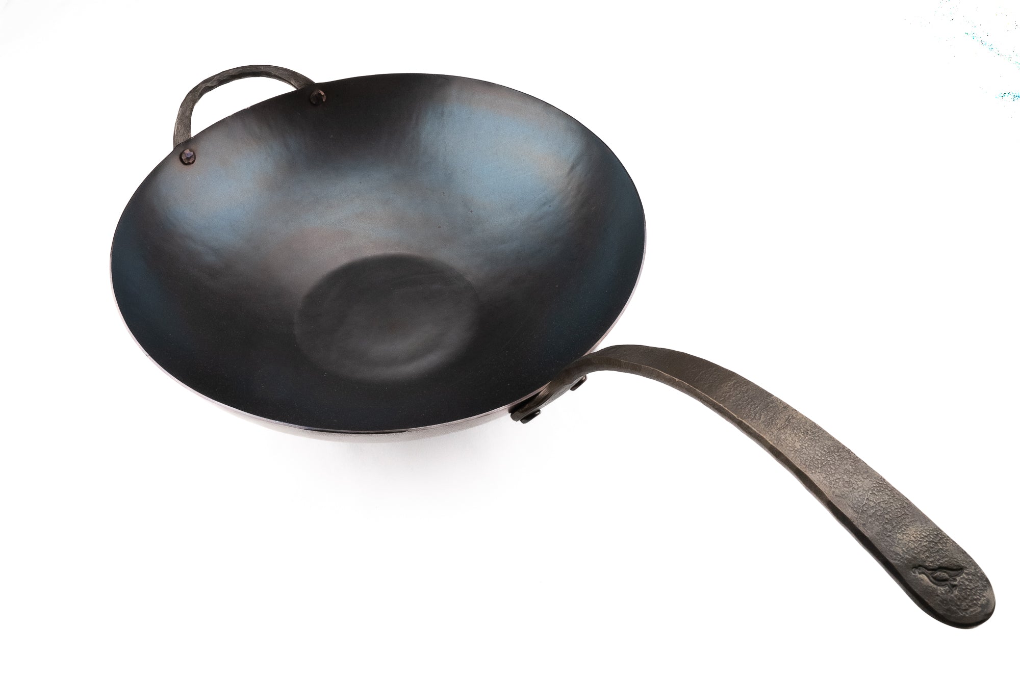 Premium Smithey Carbon Steel Wok Pan - 12 Inch Traditional Chinese Stir Fry Pan with Wooden Handle - Professional Restaurant-Grade Wok for High Heat Cooking, Stir Frying, Sautéing, and Deep Frying - Perfect for Home Chefs & Asian Cuisine Lovers