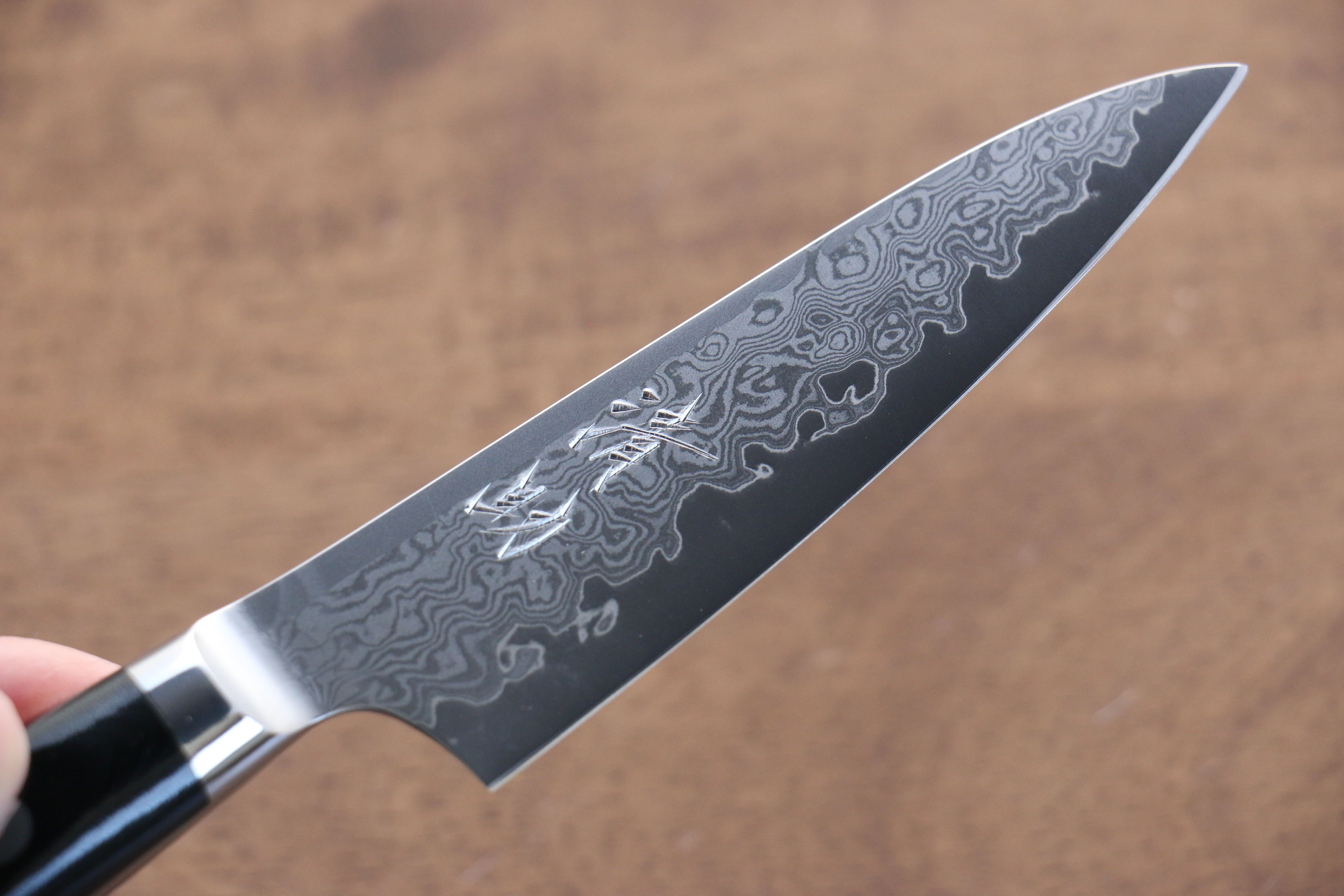 Premium Seisuke VG10 33-Layer Damascus Petty Utility Knife 105mm with Micarta Handle - Perfect for Kitchen, Camping & Outdoor Cooking