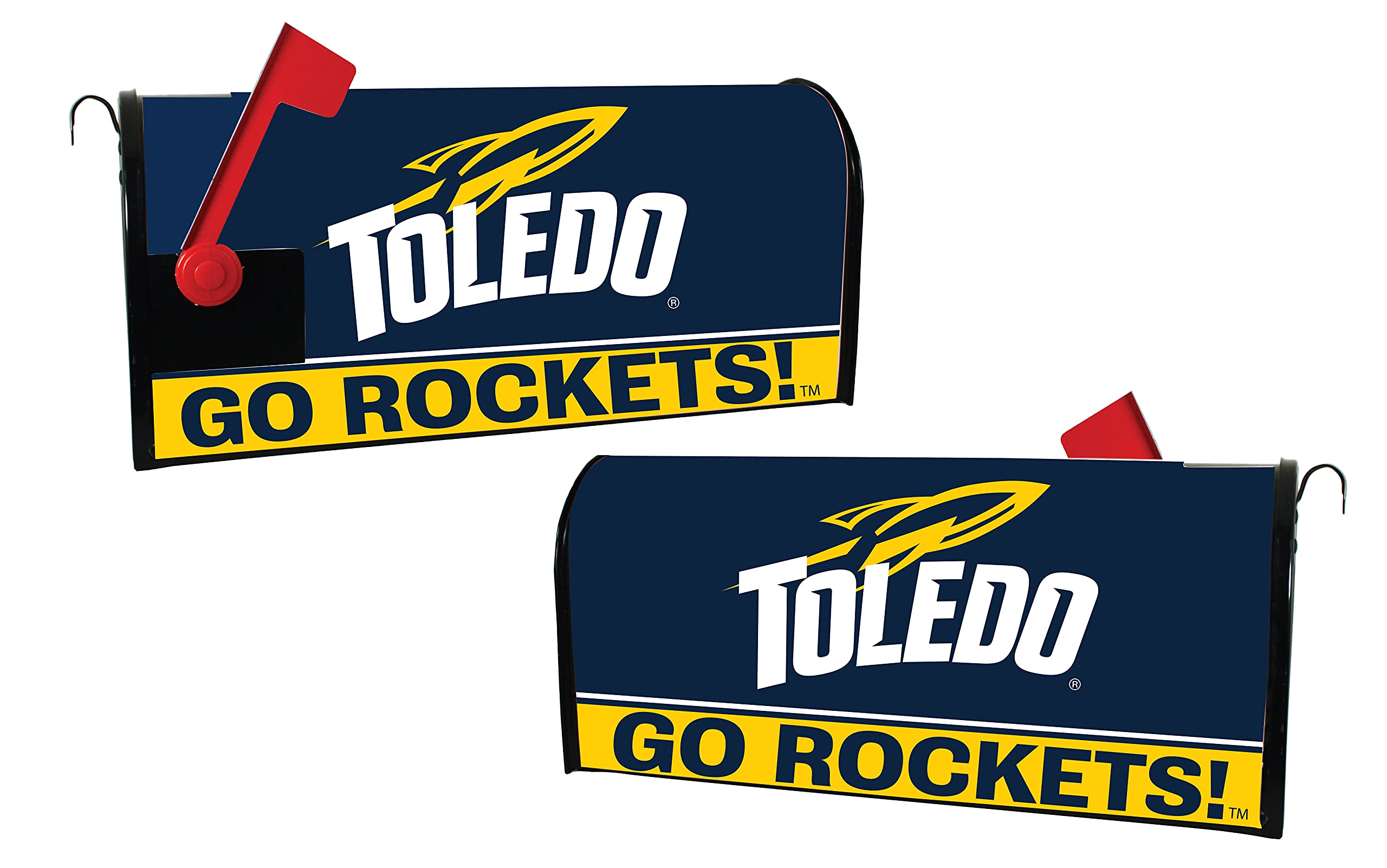 Toledo Rockets Officially Licensed Mailbox Cover - 2021 New Design by R&R Imports | Perfect for College Fans & Home Decoration