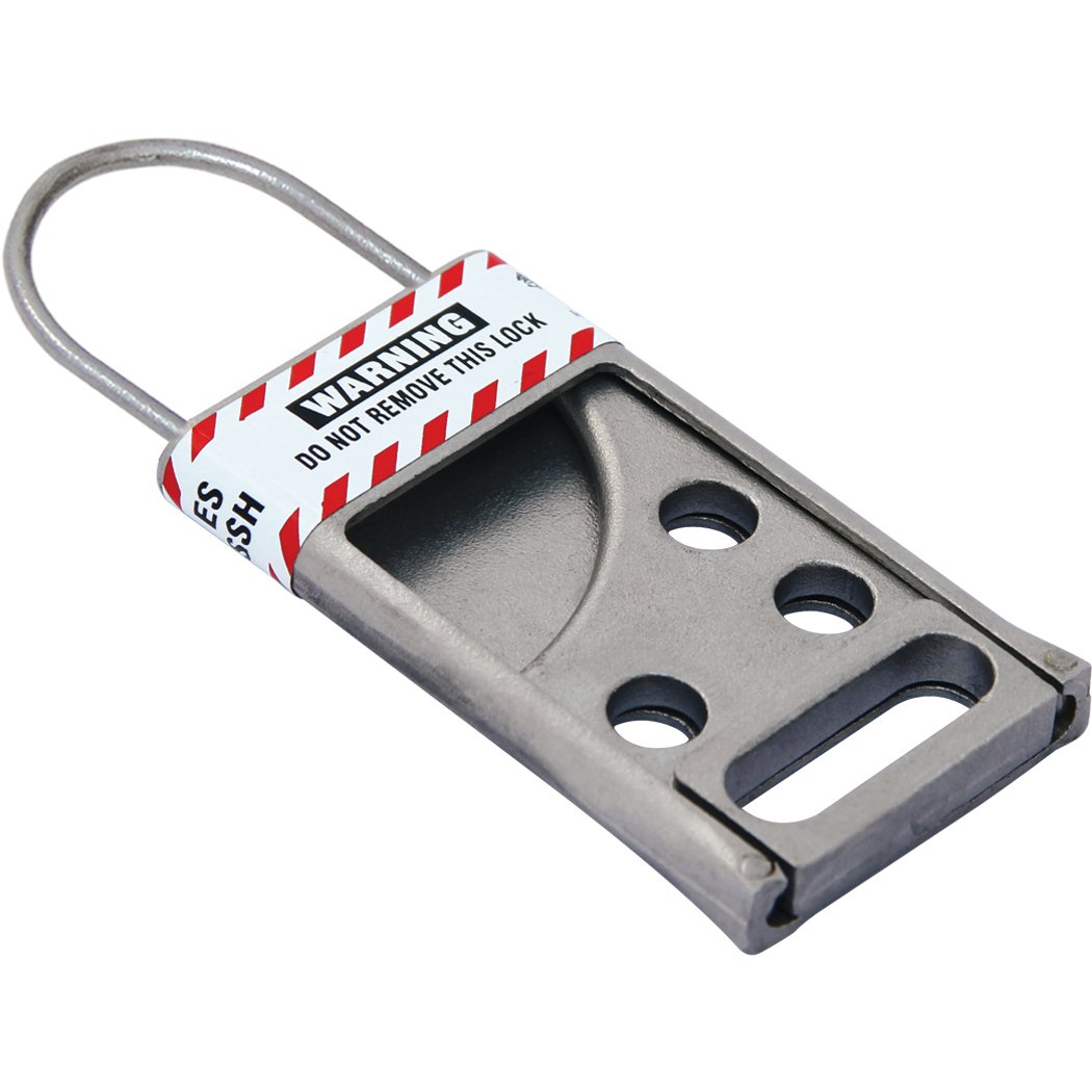 Zing Green Products 7242 Premium Stainless Steel Hasp with Lock - Silver Finish | Heavy Duty Gate Latch for Sheds, Fences & Storage Boxes | Weather Resistant Outdoor Hardware