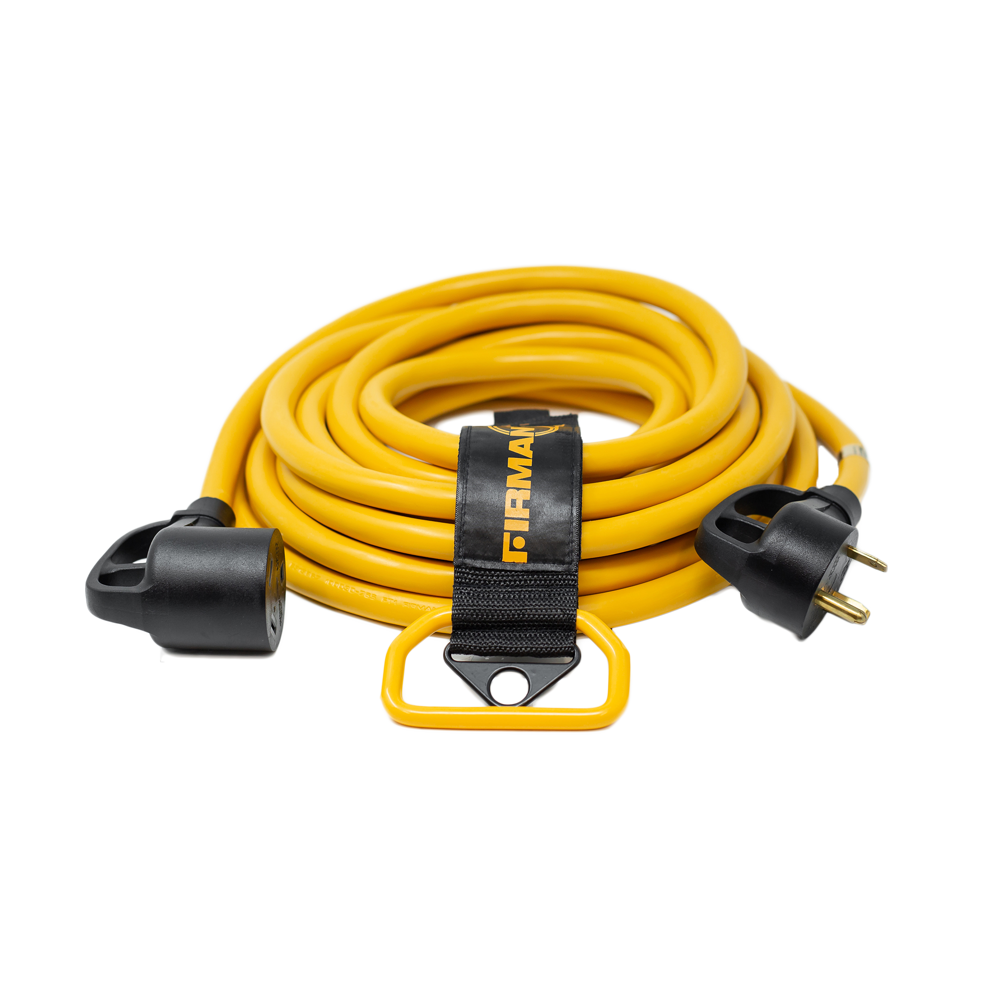 25' Heavy Duty TT-30P to TT-30R Power Cord with Storage Strap - RV, Generator & Camper Power Connection for Outdoor Adventures