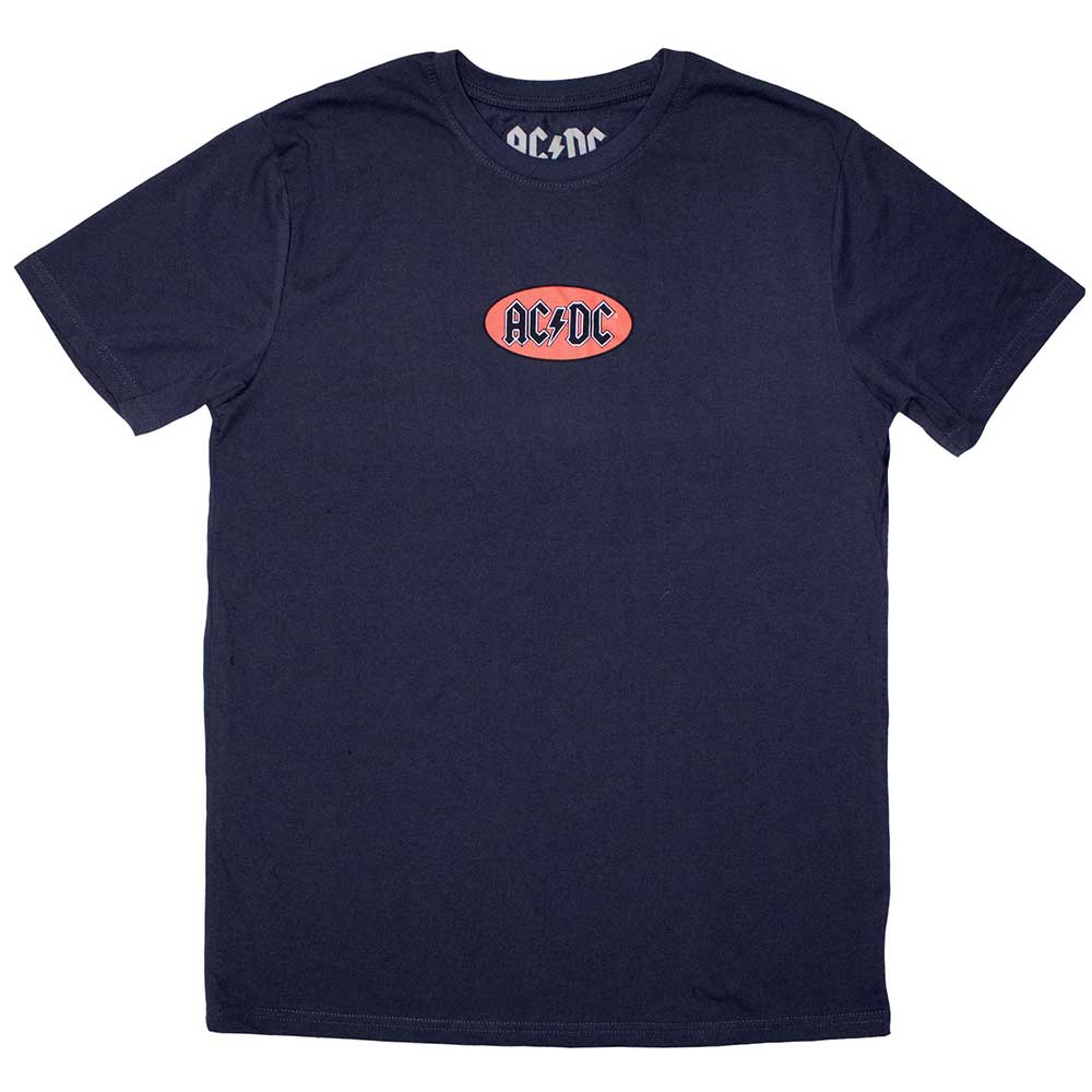 AC/DC Official Band T-Shirt - Mini Oval Logo Graphic Tee | Rock Music Merchandise for Concerts & Casual Wear
