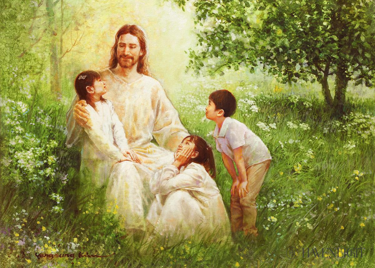 Come Unto Me By Yongsung Kim - Inspirational Christian Wall Art for Home & Church Decor - Perfect for Living Room, Bedroom, Office Prayer Space