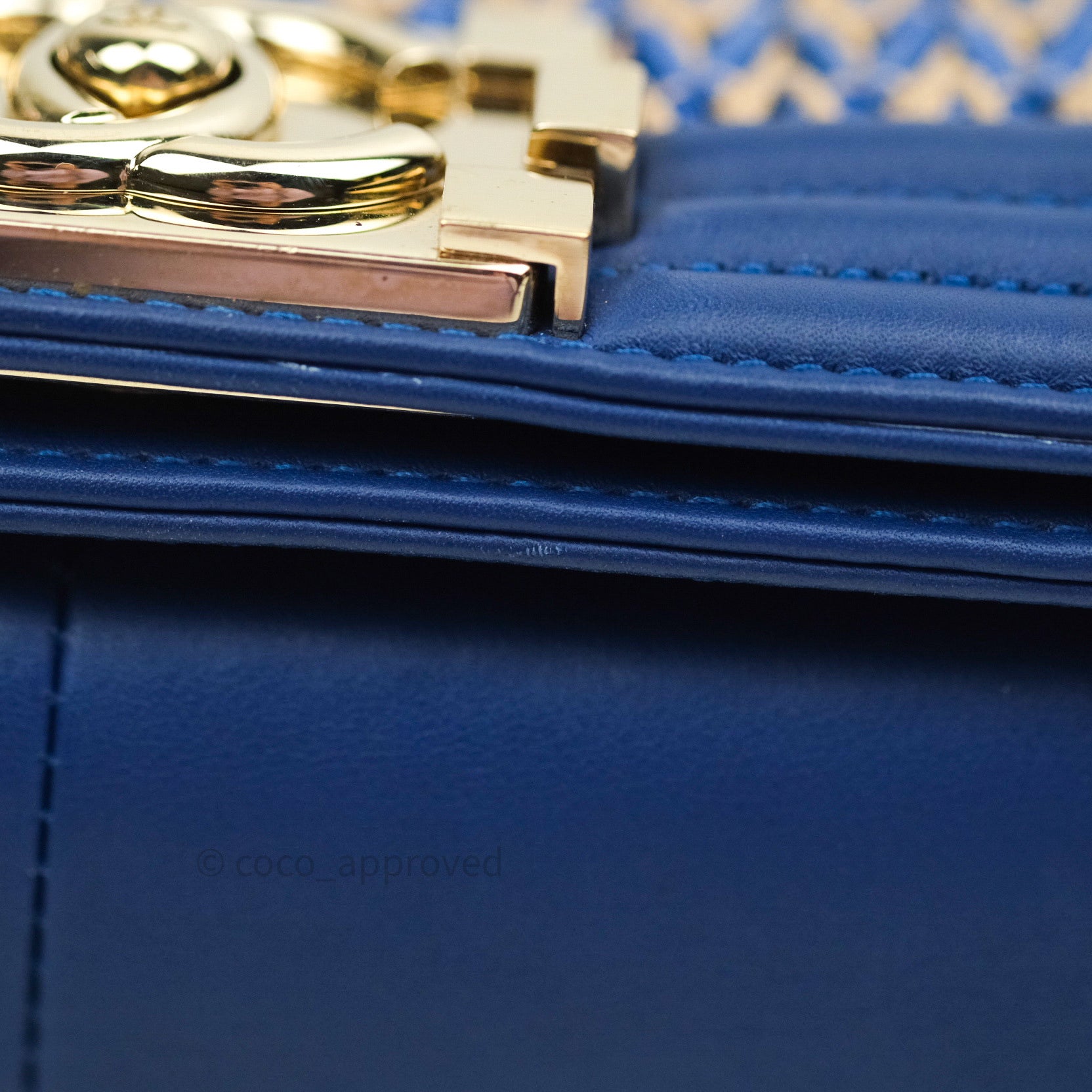 Chanel Boy Medium Handbag in Navy Calfskin Leather with Shiny Gold Hardware - Luxury Crossbody Bag for Women, Perfect for Parties & Evening Events