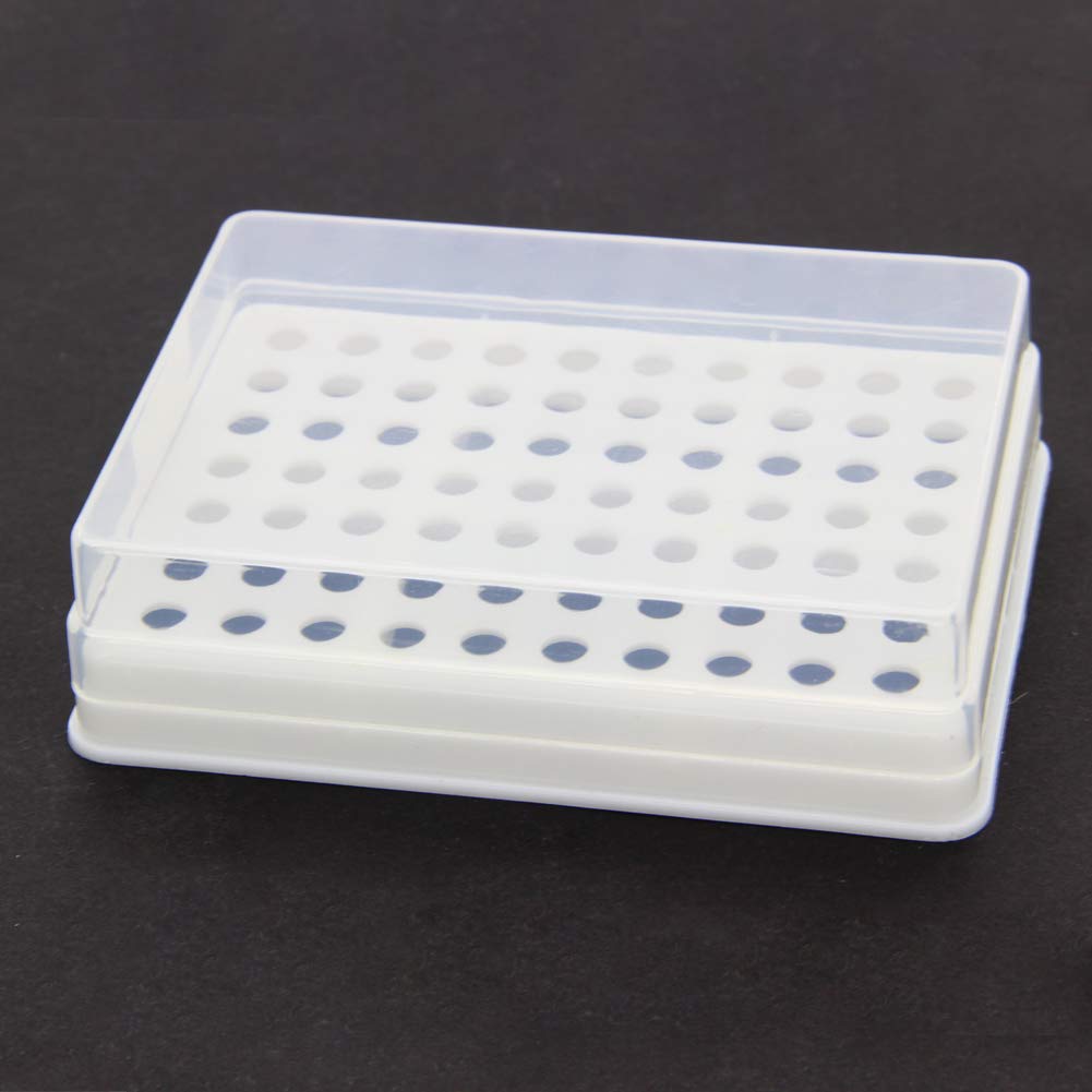Othmro 2Pcs Acrylic Test Tube Rack Holder - 70 Well Centrifuge Tube Stand, White Plastic Lab Organizer for Laboratory Experiments, Science Projects & Party Decorations