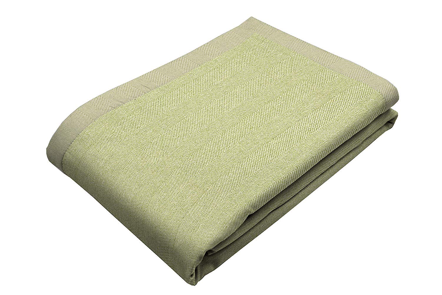 McAlister Textiles Soft Herringbone Pattern Blanket Throw - 104x150 Inch Oversized Cozy Blanket for Couch, Bed & Sofa (Sage Green) | Perfect for Living Room, Bedroom & Winter Snuggling