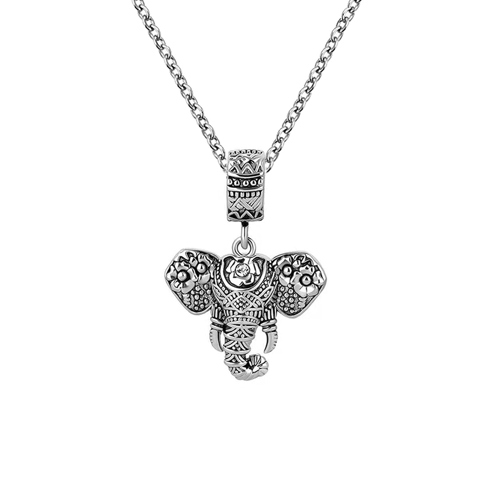 KunBead Elephant Pendant Necklace for Women & Girls - 18 Inch Fashion Jewelry - Perfect for Casual Wear, Gifts & Special Occasions