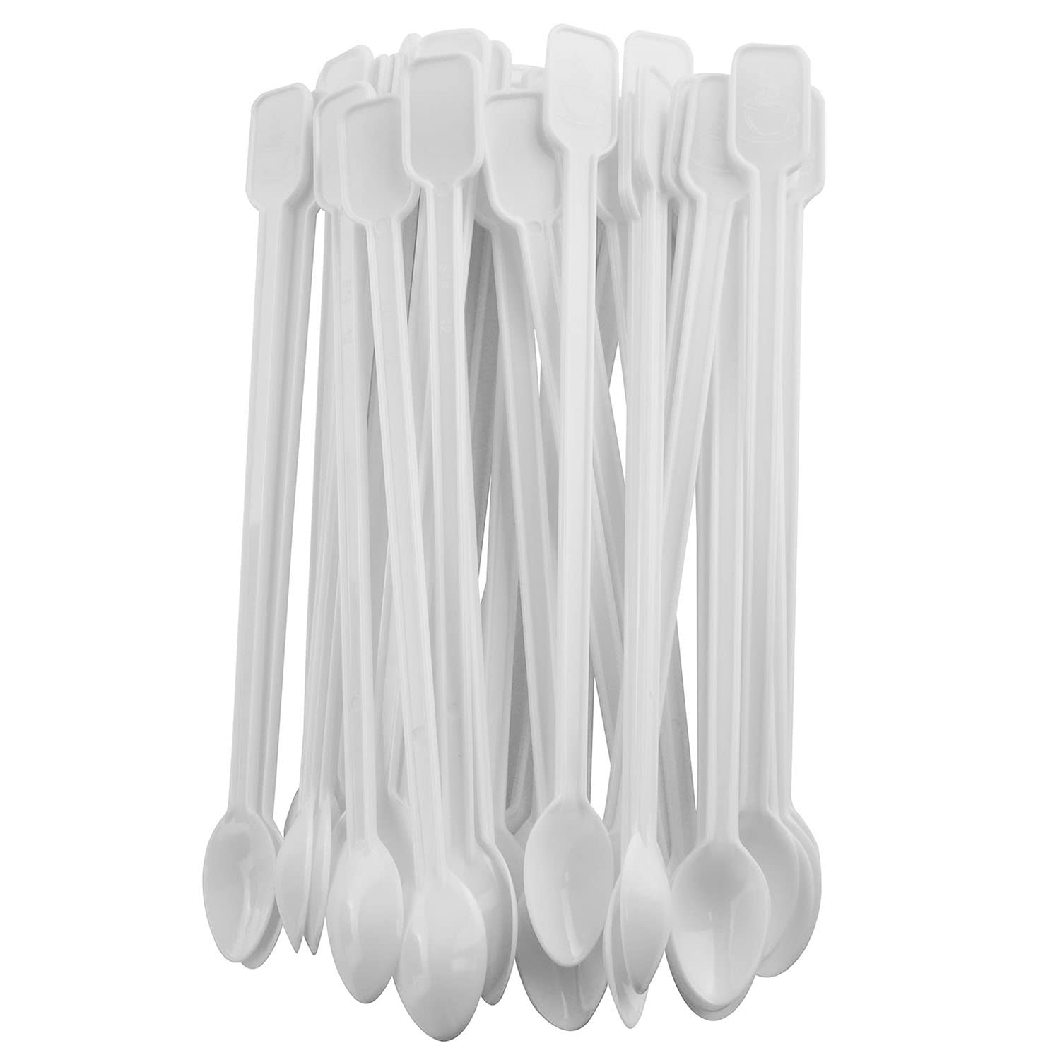 200PCS Mini Plastic Coffee Stirring Spoons - Disposable Tea & Coffee Mixing Sticks for Hot & Cold Drinks - Perfect for Coffee Shops, Offices, and Home Use