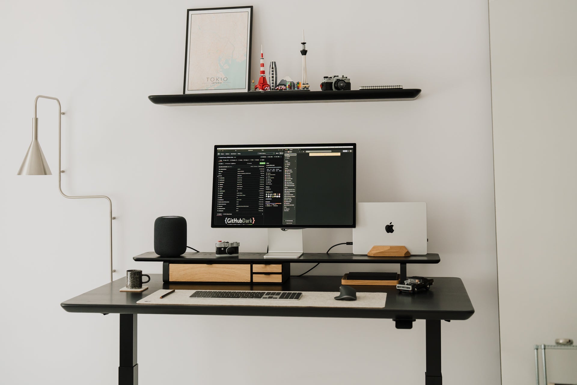 Dual Monitor Stand for Desk - Adjustable Computer Monitor Riser with Shelf - Perfect for Home Office, Gaming Setup & Workspace Organization