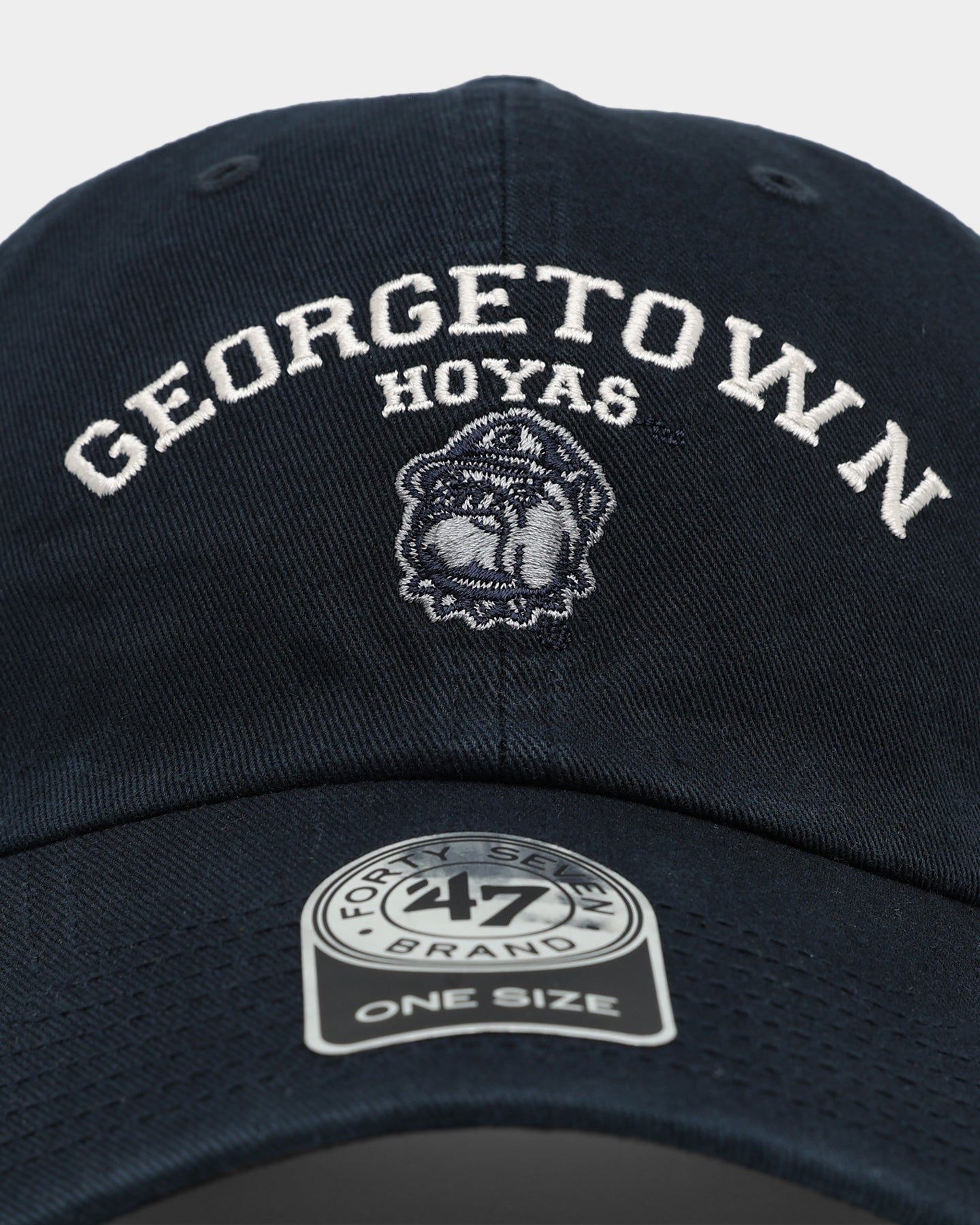 47 Brand Georgetown Hoyas '47 Clean Up Strapback Hat - Navy Blue Adjustable Snapback Cap for Men - Perfect for Basketball Games, College Spirit & Casual Wear