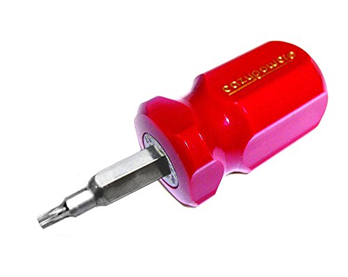 Eazypower 05669 Tub of 15 Red T25/T30 3-Inch Tee*Star Stubby Handle Screwdrivers - Perfect for Tight Spaces & Electronics Repair