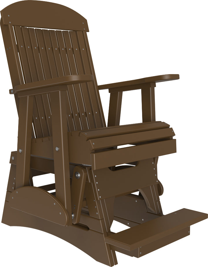 LuxCraft 2-Foot Classic Balcony Glider Chair - Outdoor Patio Swing for Relaxing, Porch Rocking, and Garden Lounging