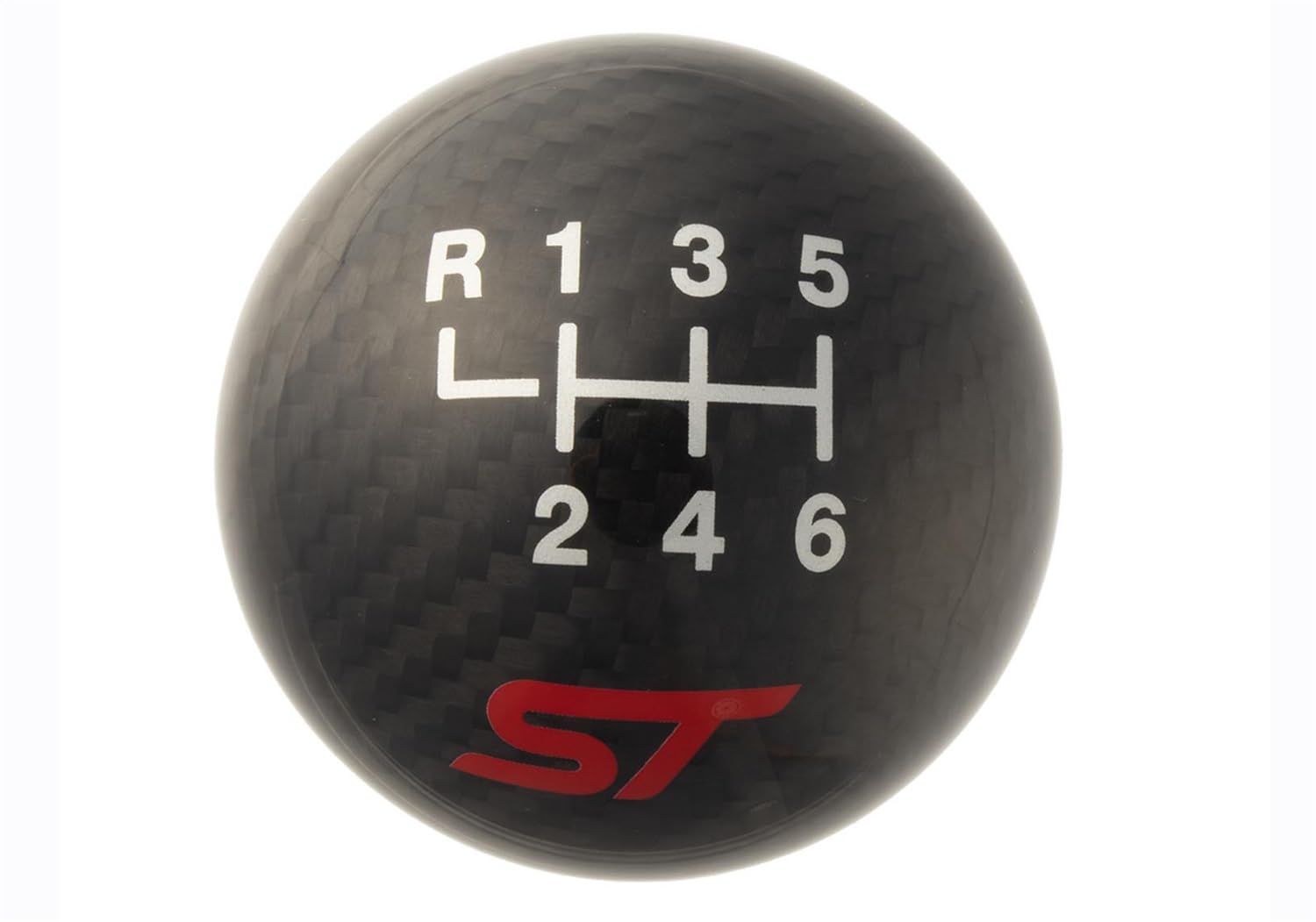 Ford Racing M-7213-FSTCF Focus ST 6-Speed Manual Transmission Carbon Fiber Shift Knob - Black | Upgrade Your Driving Experience for Sporty Performance & Interior Style