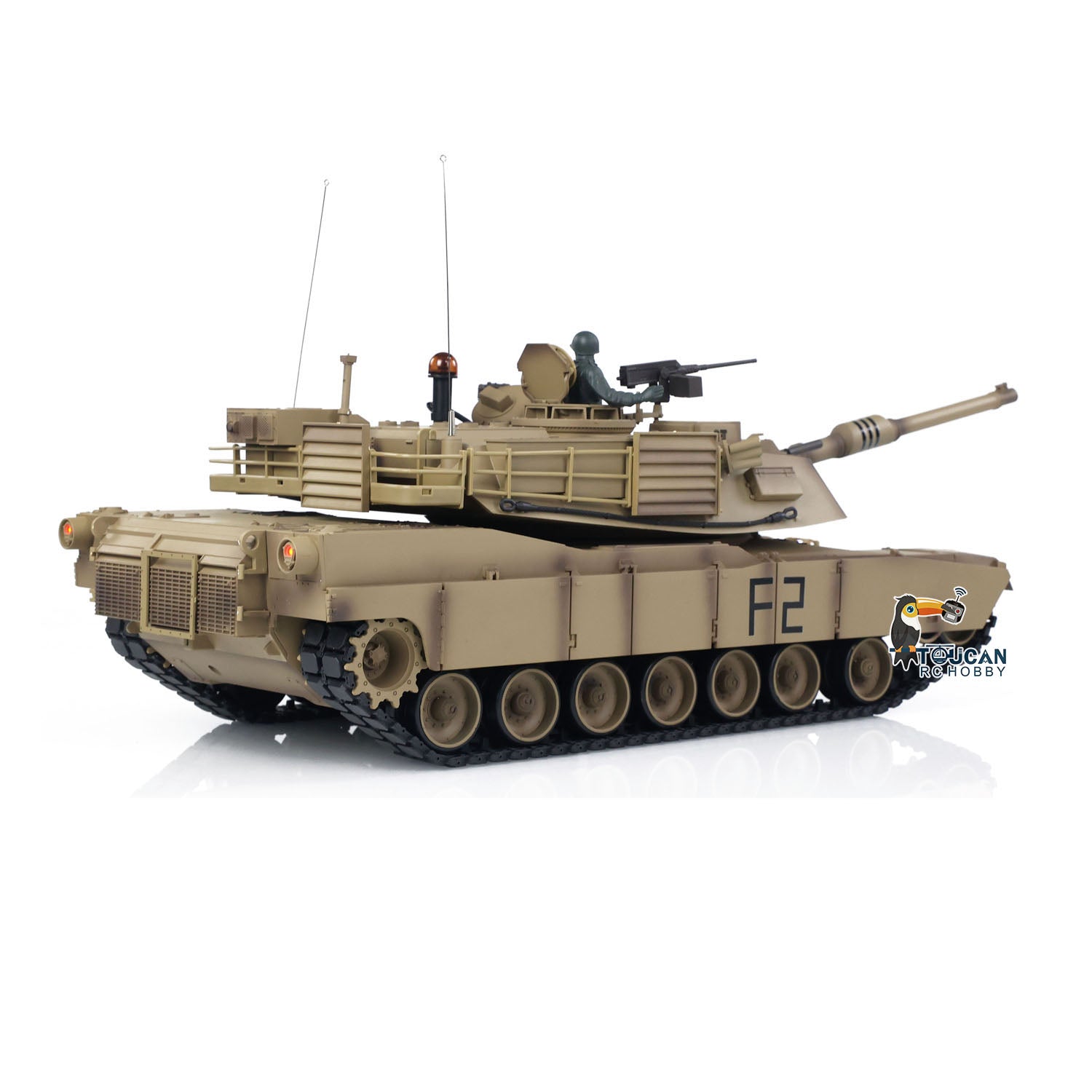 1/16 Scale 7.0 2.4GHz Henglong M1A2 Abrams RTR RC Tank Model 3918 with 360° Rotating Turret, Sound System & IR BB Shooting - Perfect for Military Enthusiasts, RC Hobbyists and Battle Simulation Games