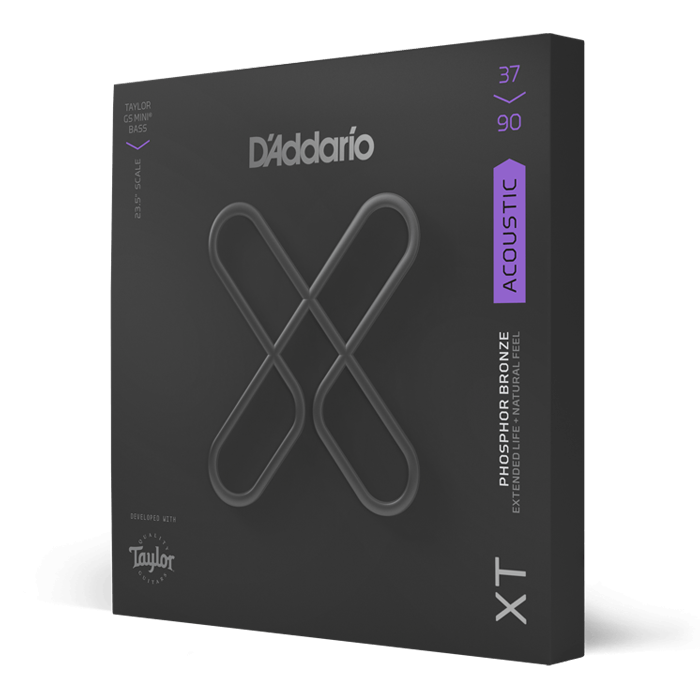 D'Addario EJ37-90 Custom Light Coated Acoustic Bass Strings for Taylor GS Mini - Perfect for Studio Recording & Live Performances